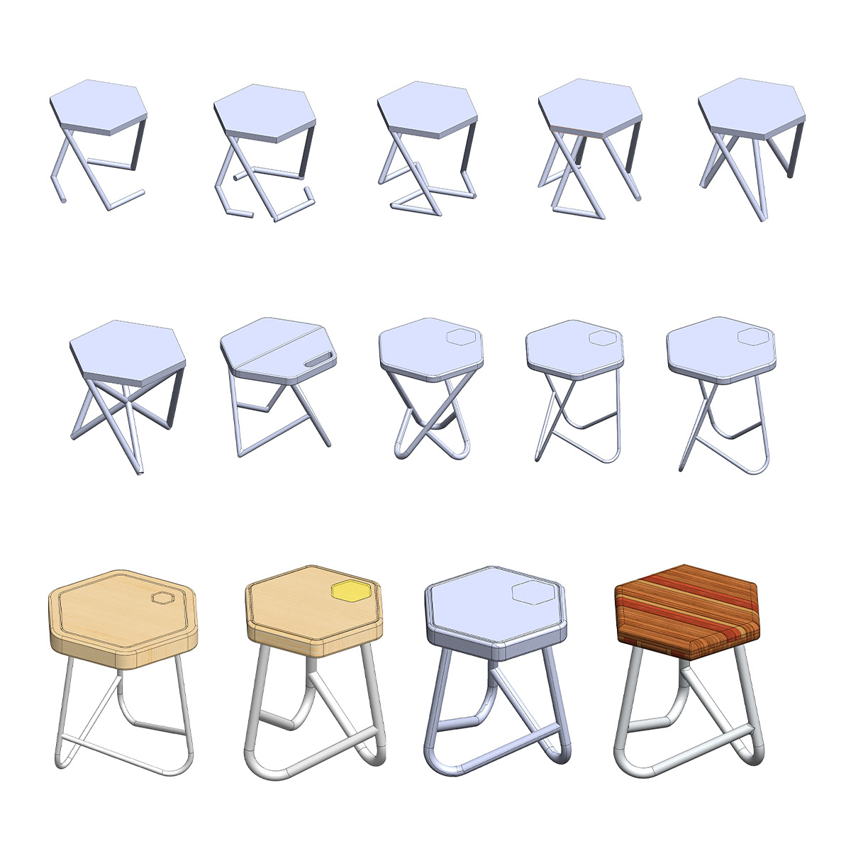 CAD leg form exploration.