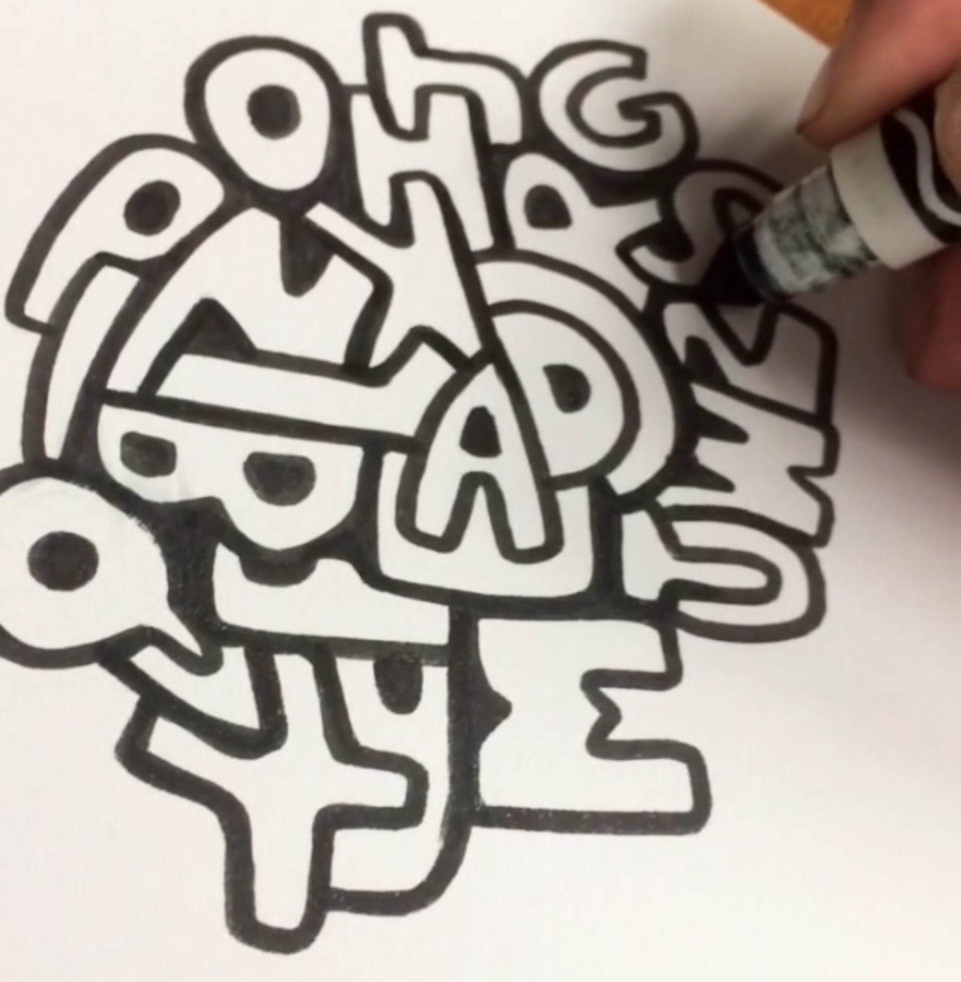 Initial Alphabet Soup doodle