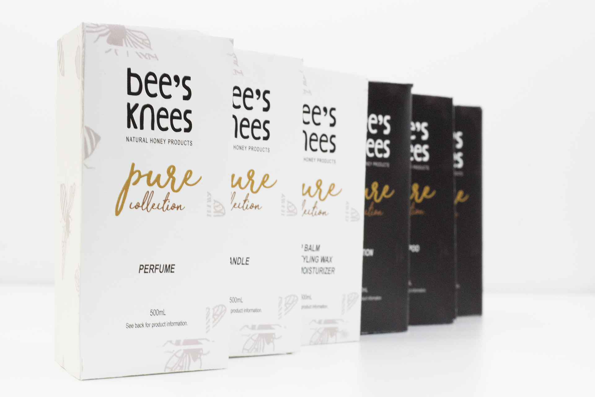 Lineup of interior packaging.