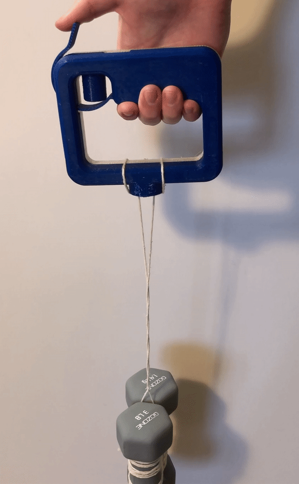 Testing the first 3D-printed prototype for functionality.
