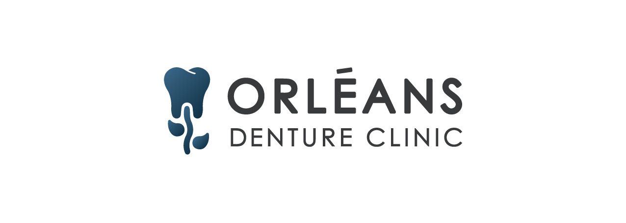 Orléans Denture Clinic logo on a white background.