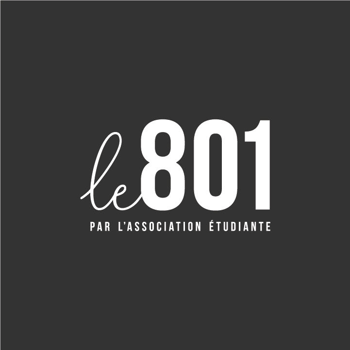 Le 801 logo on a dark grey background.