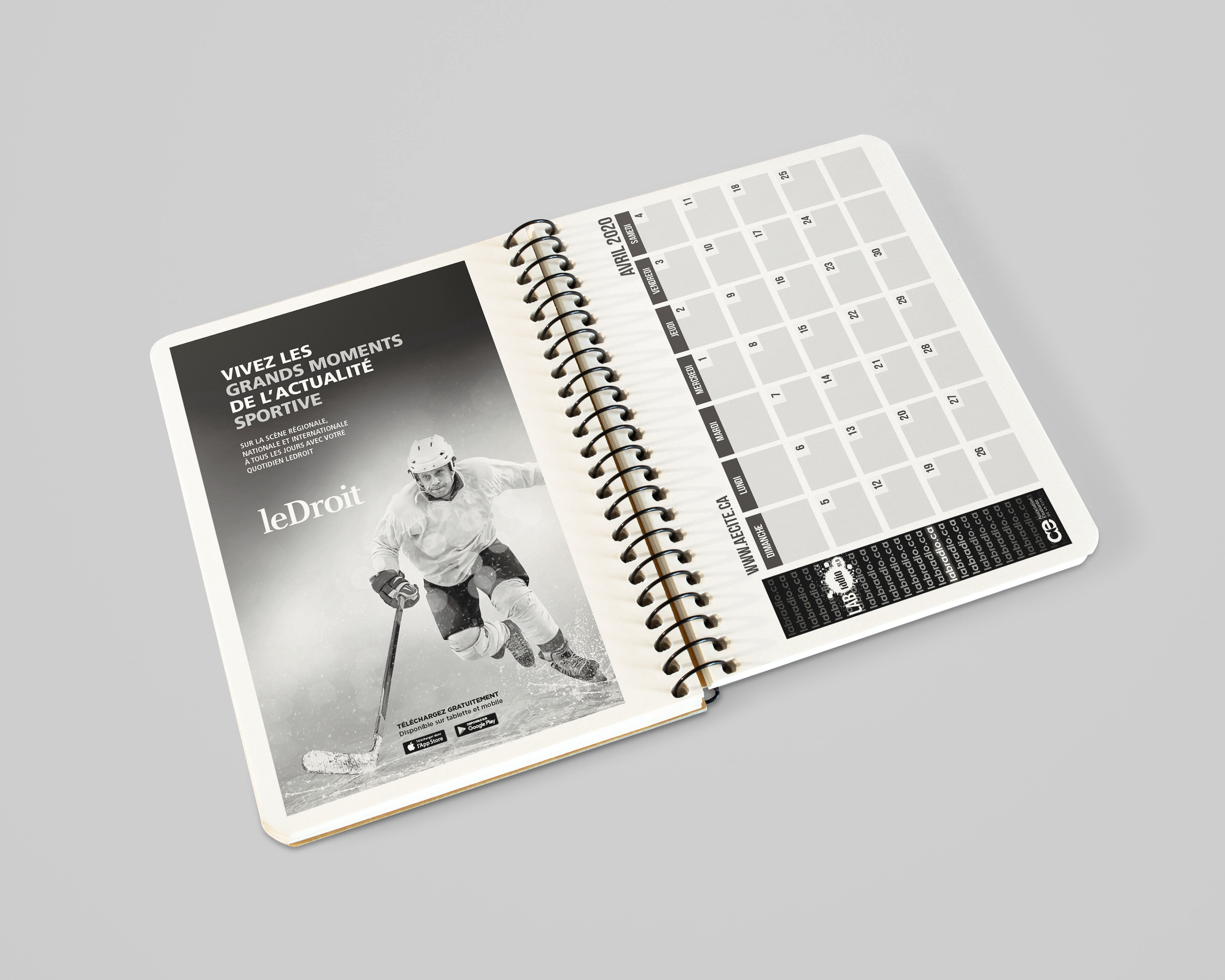Sample monthly spread with to start off each month in the agenda.