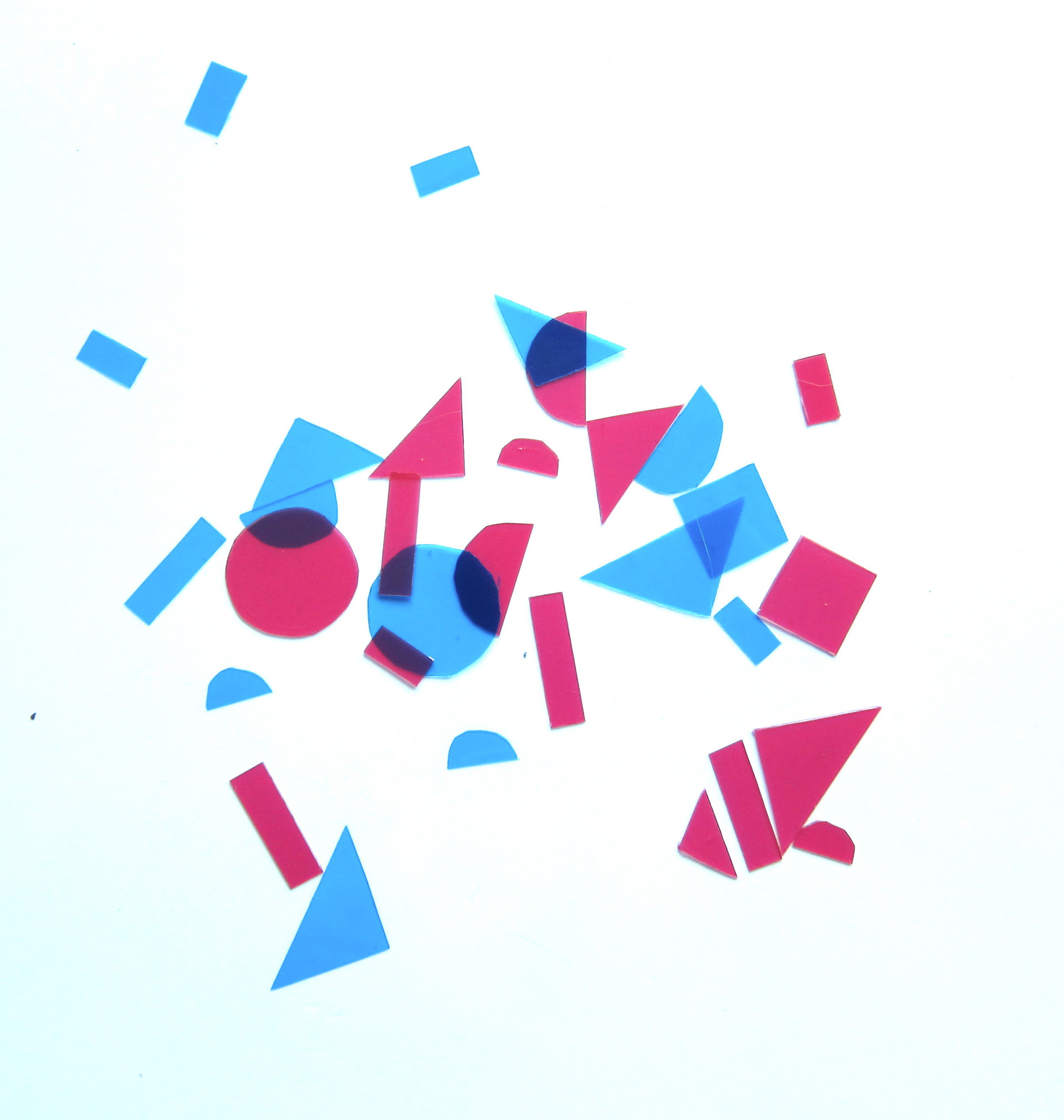 Shapes and colours used