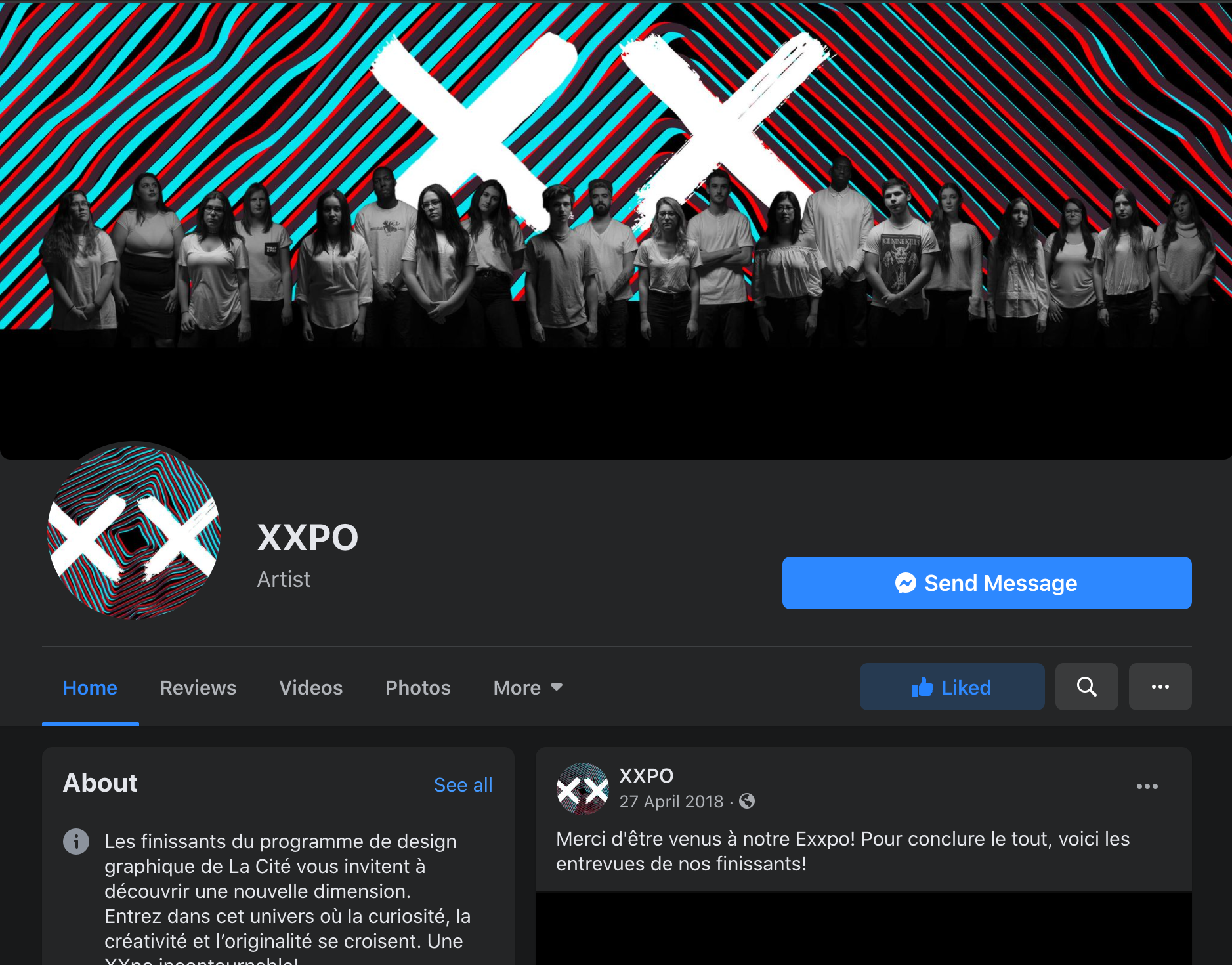 Screenshot of Facebook page.