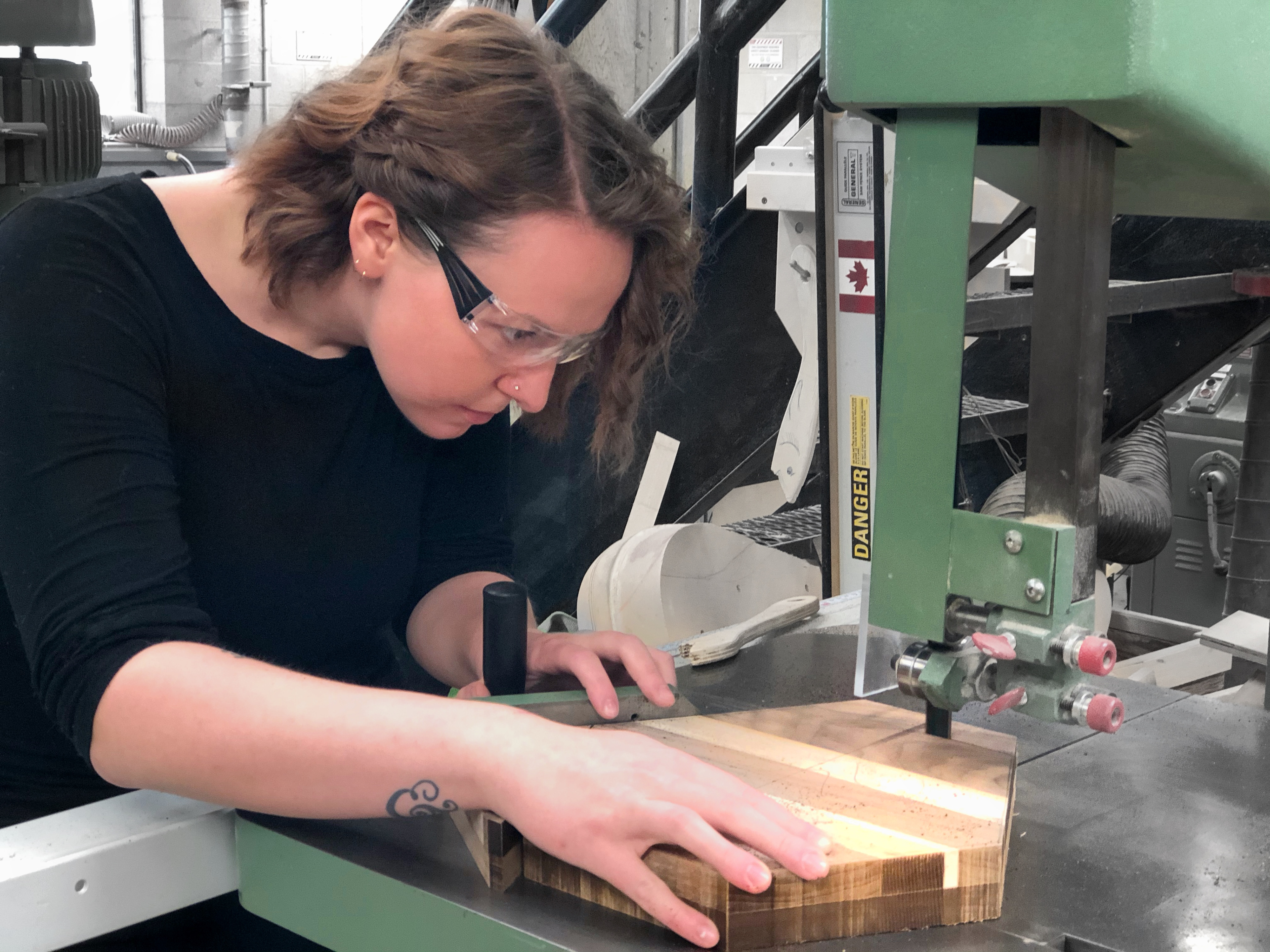 Shaping the stool seat