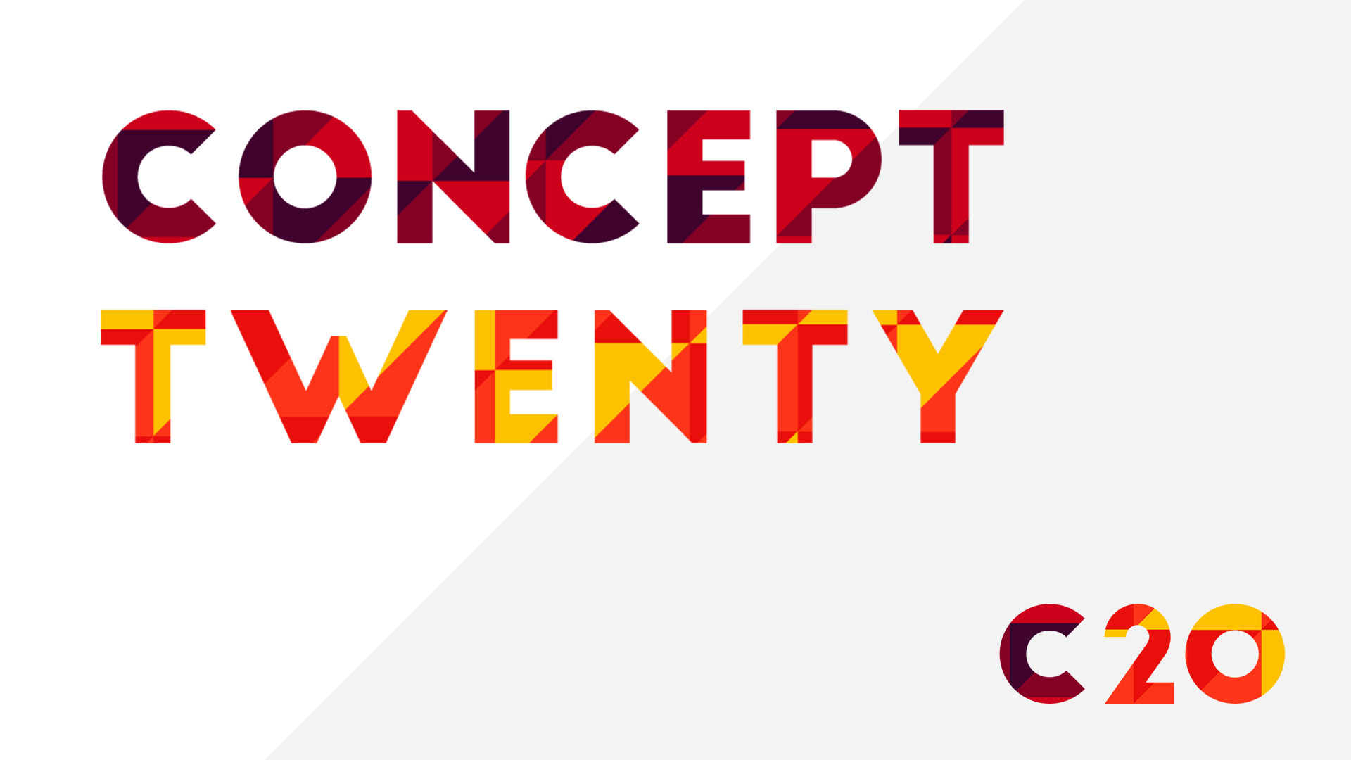 Concept Twenty logo and icon on a white and grey background.