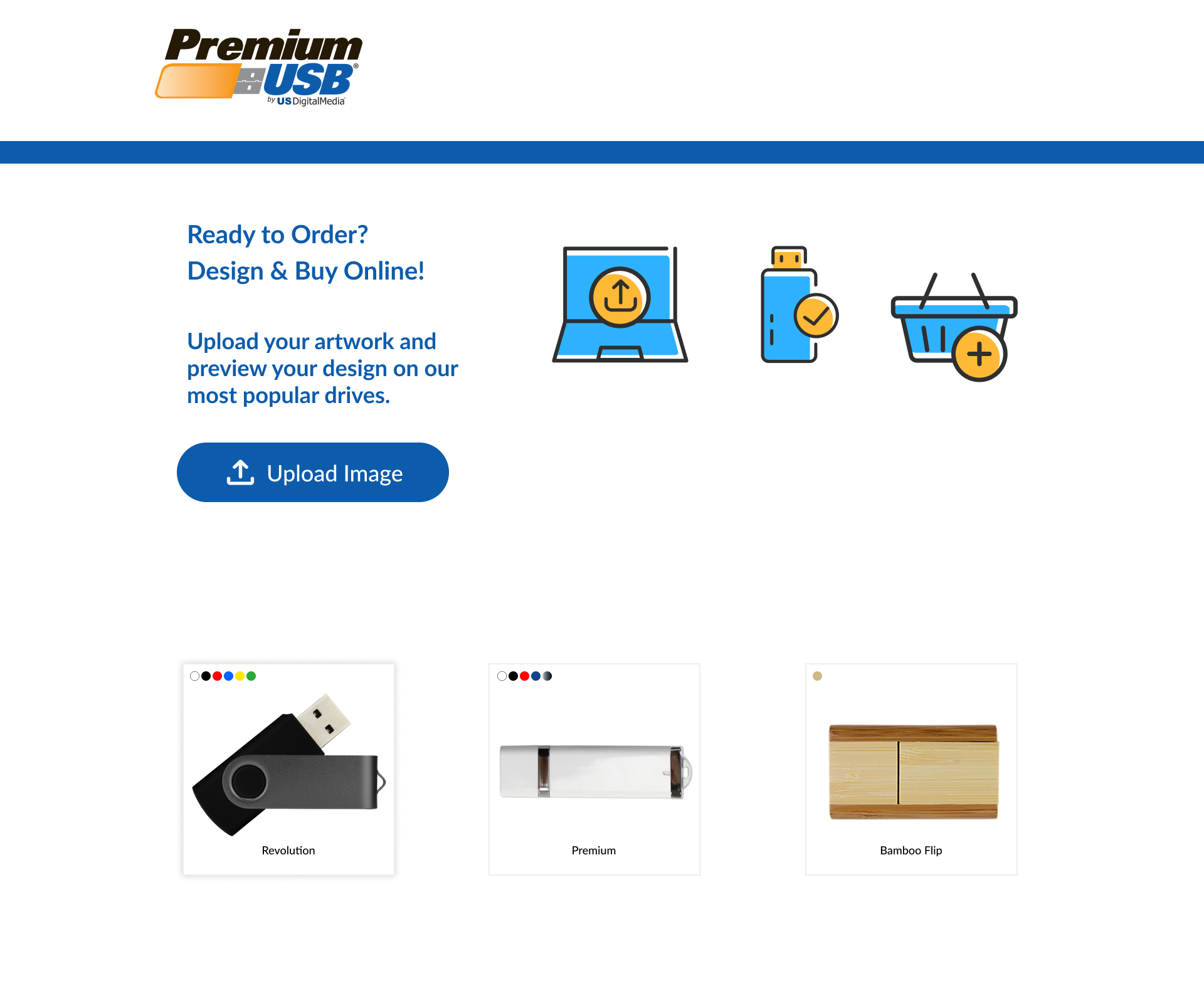 Adjusted images with Icons and configured button to display logo across product images. Once logo is uploaded, the artwork will display on all product shopping options allowing easier preview and selection.
