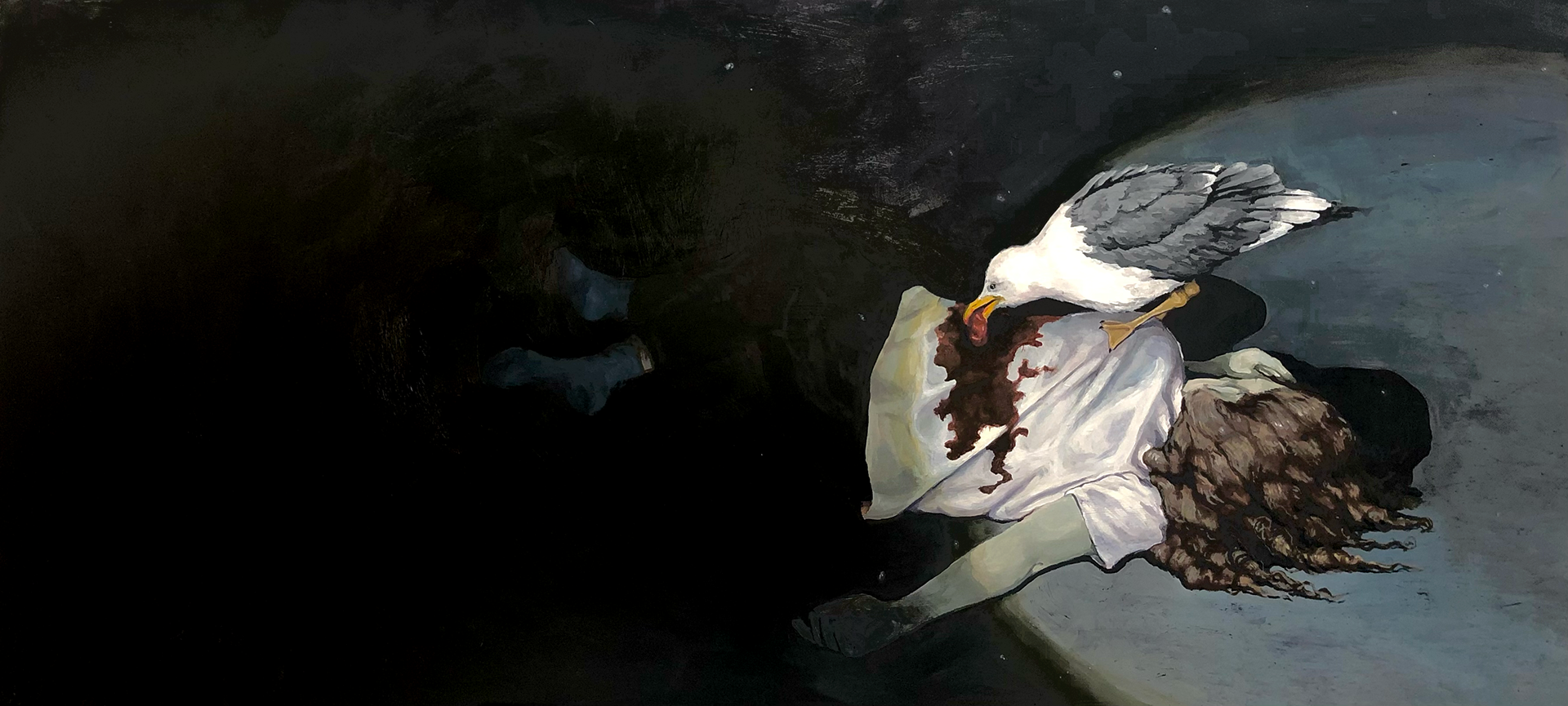 Seagull. 2024 Acrylic on paper.
