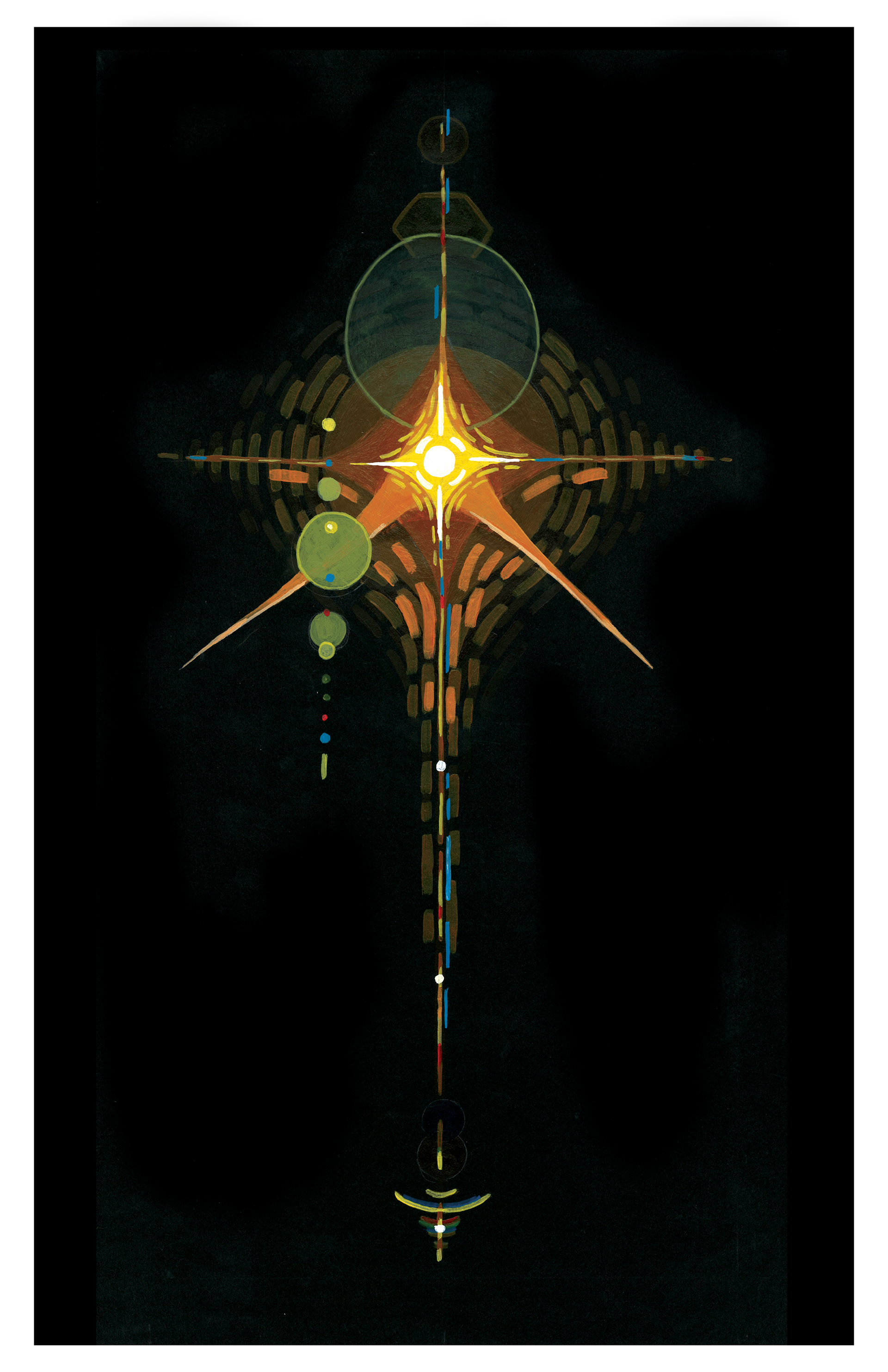 Solar Flare II. 2023 Acrylic on Panel