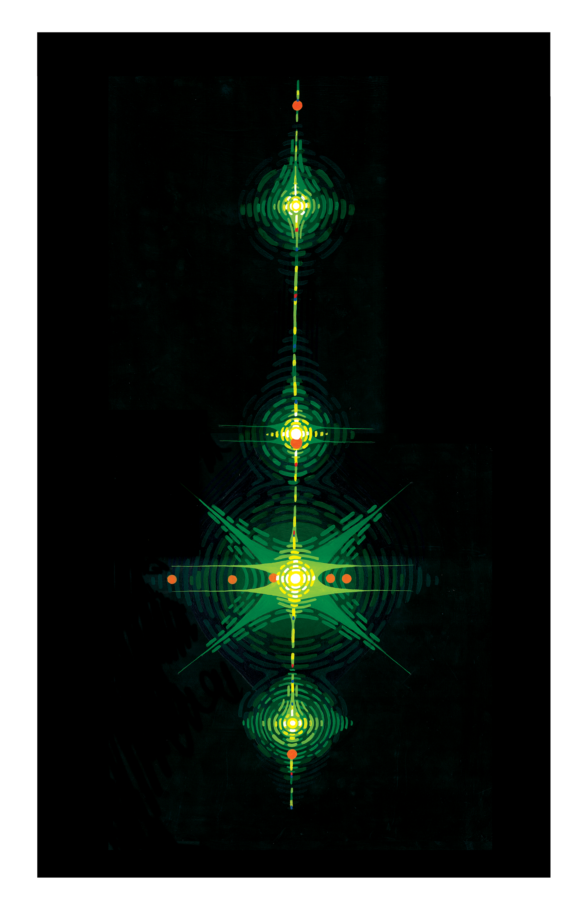 Solar Flare IV. 2023 Acrylic on Panel. 
