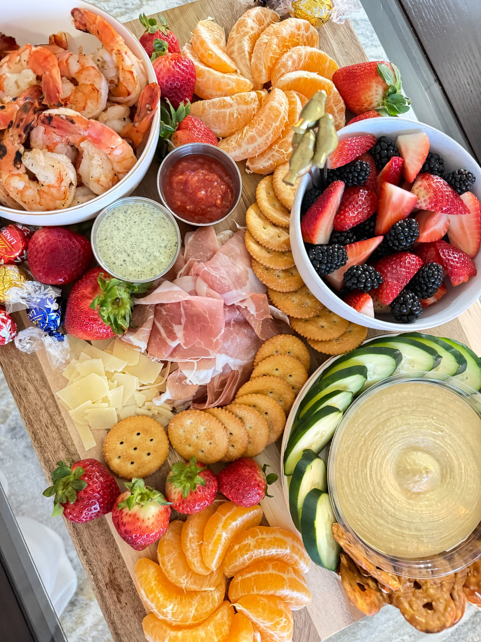 I love making charcuterie boards!