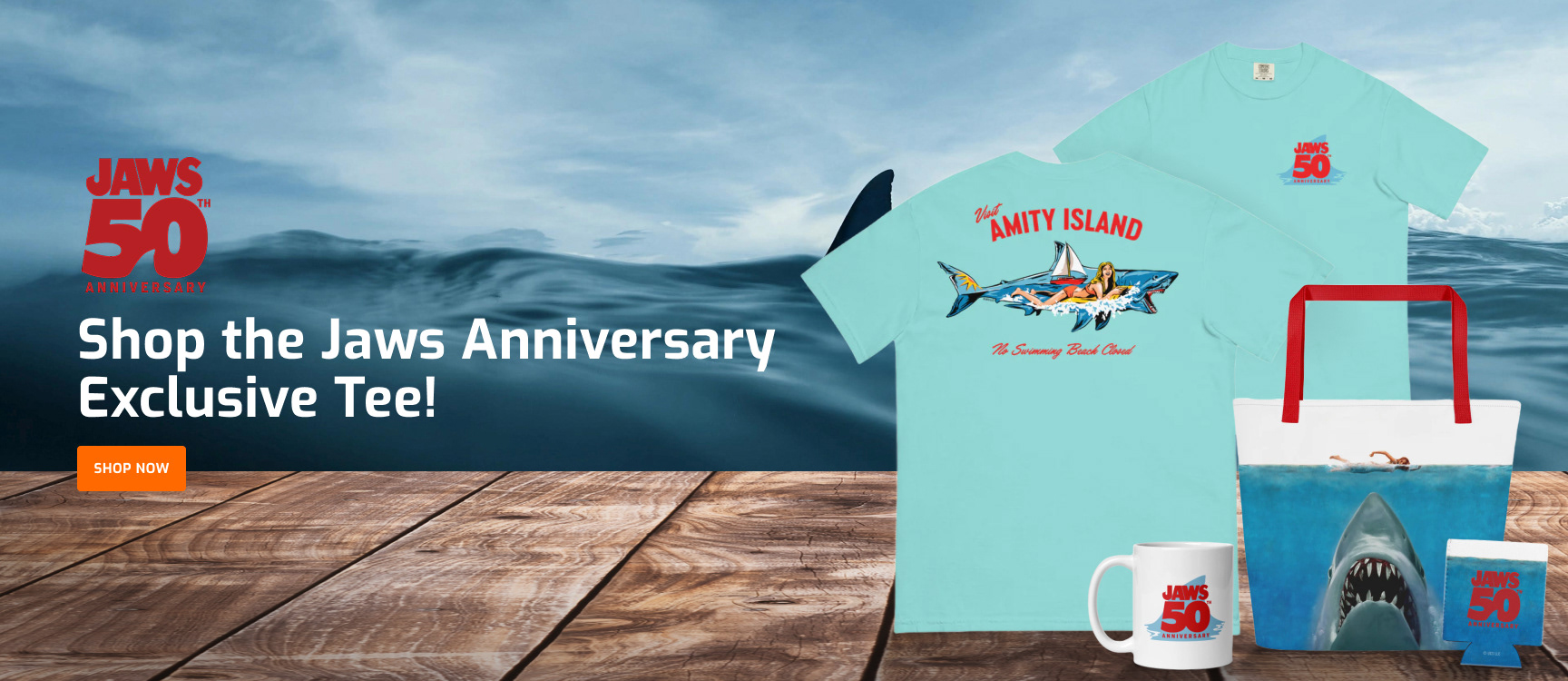 Jaws 50th Anniversary Hero Banner