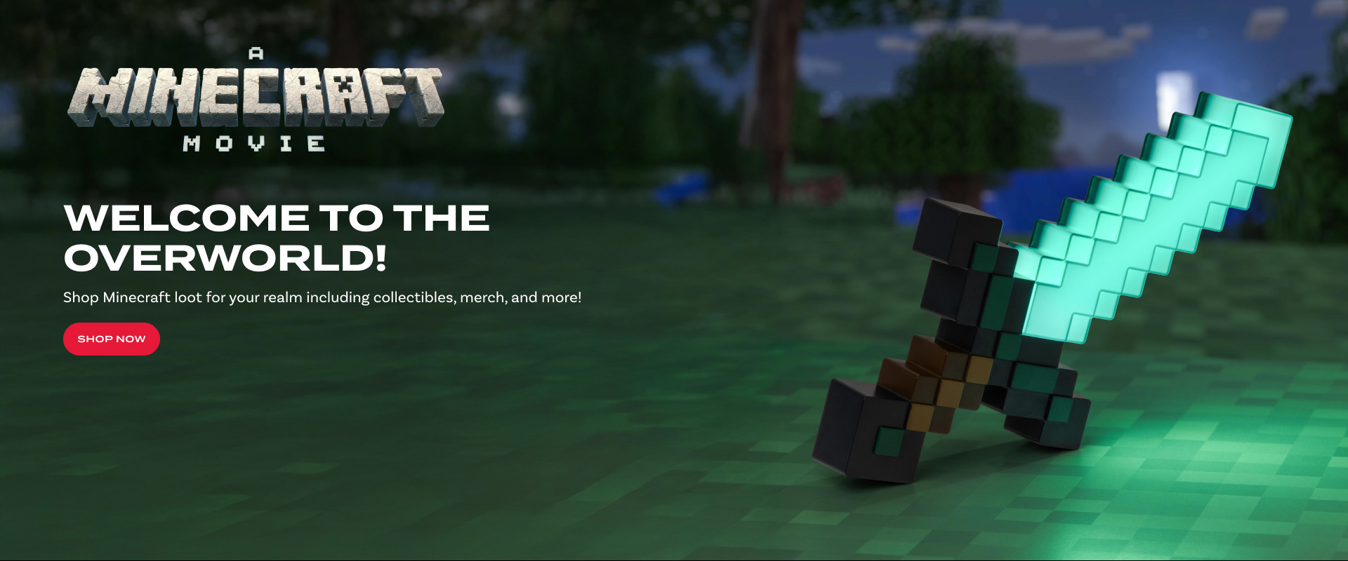 A Minecraft Movie Hero Banner