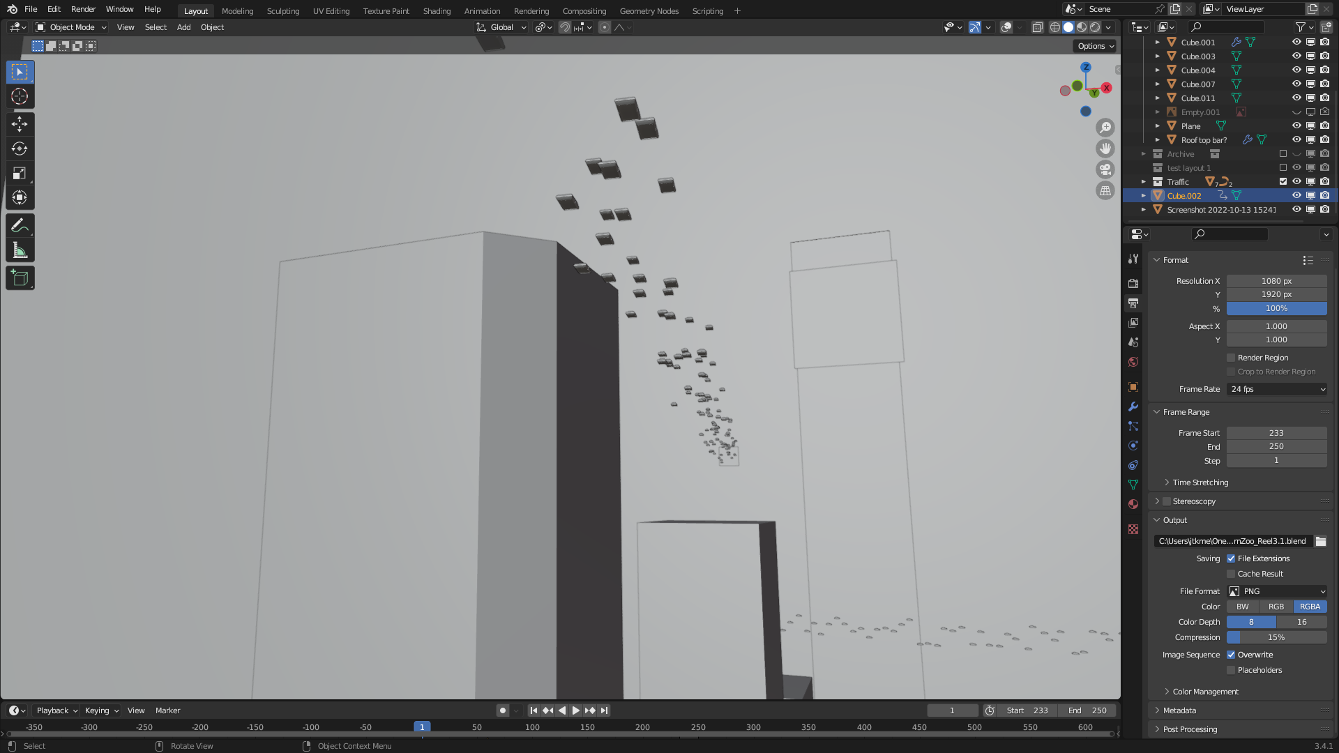 Solid preview of buildings with backgroud image