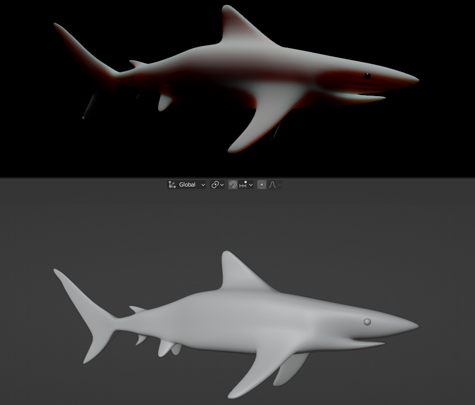 Shark model (Textured/Solid Preview)