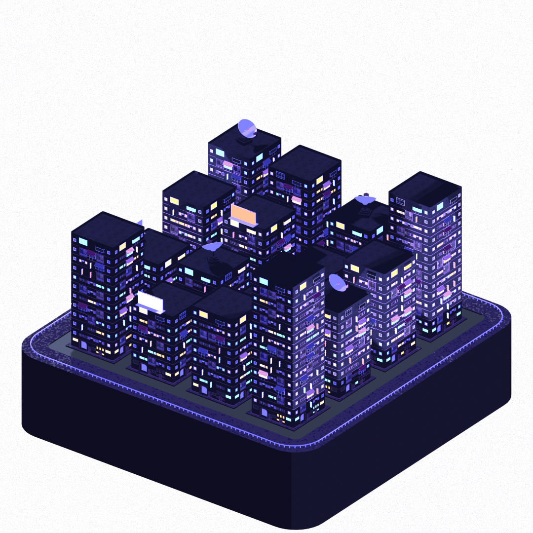 Animated Layer (Rotating city and stars)