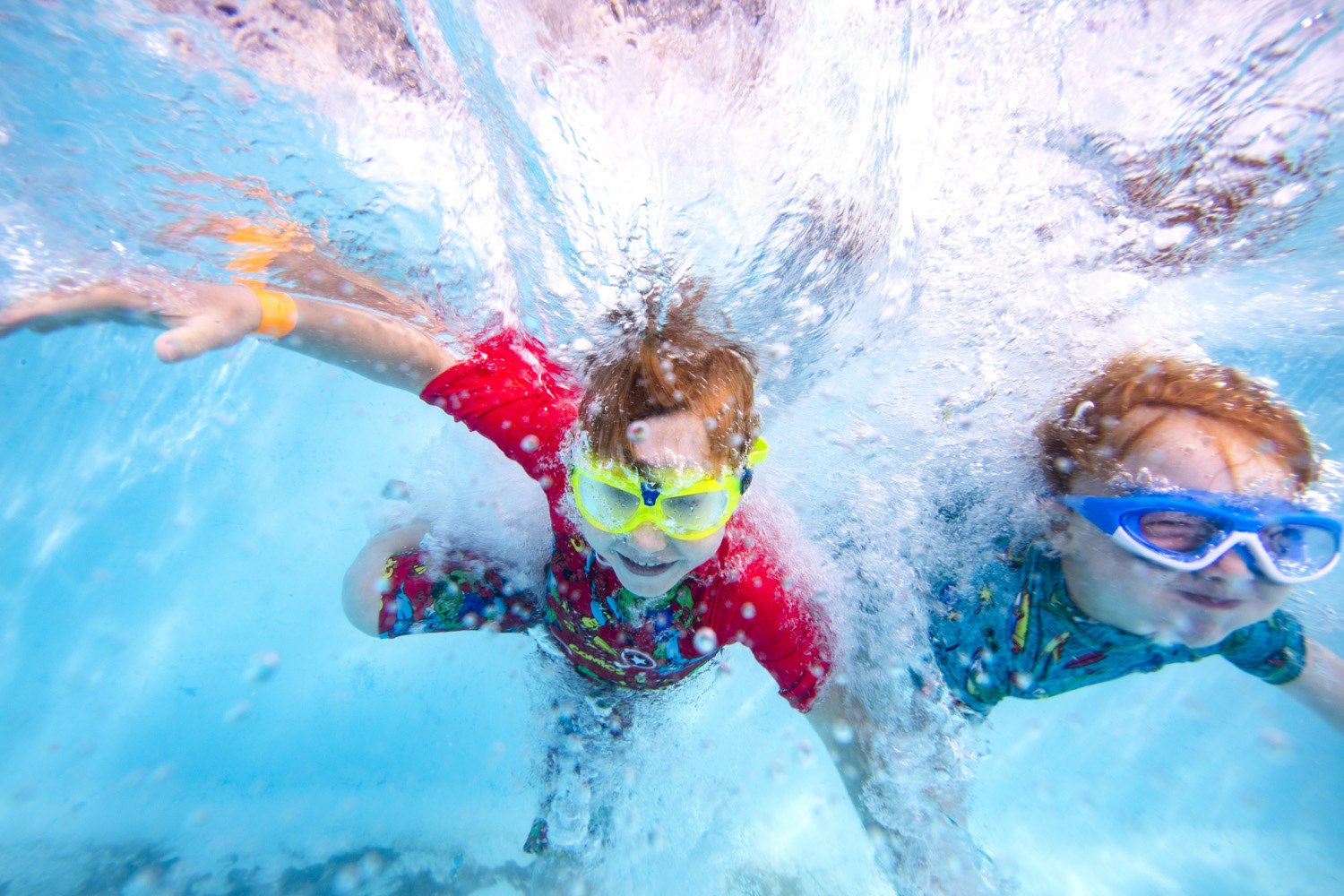 Kids splash in at the Ashby Lido on the hottest day of the year. Daily Telegraph