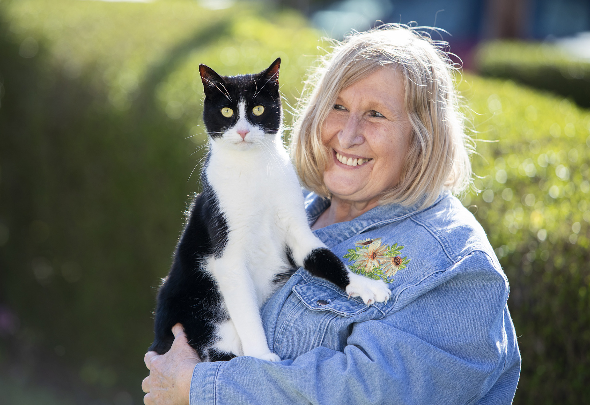Cats Protection National Cat Awards Nominee Zebby & Genevieve. PA Media Assignments/Lucy Ray