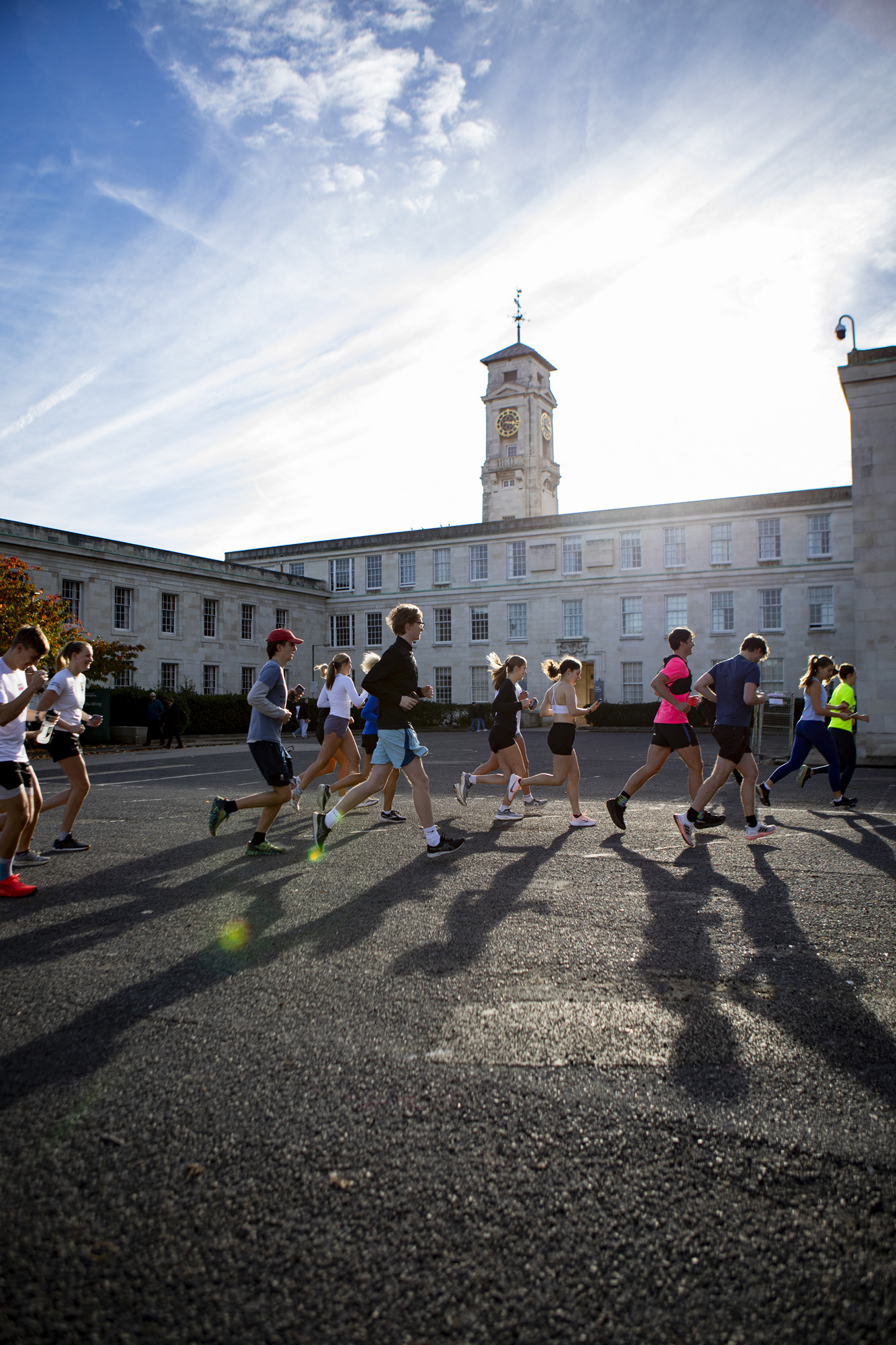 Students take part in Experian’s ‘Run for Your Money’ event. PA Media Assignments/Lucy Ray
