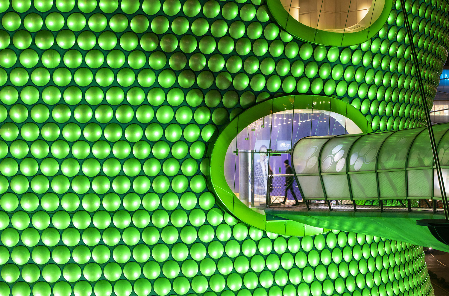 Selfridges, at the Bullring in Birmingham, is lit green by Tourism Ireland to celebrate St Patrick's Day. This year celebrates the 10th year of Tourism Ireland’s ‘Global Greenings’ initiative and to mark this momentous milestone 32 monuments have been illuminated green across Great Britain. Lucy Ray/PA Media