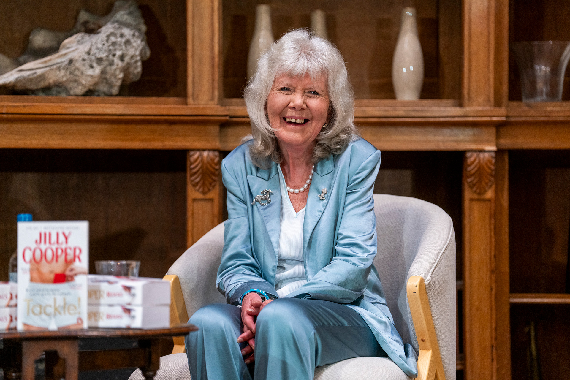 Author Jilly Cooper at The Queen's Reading Room Festival - Chatsworth House/PA Media Assignments