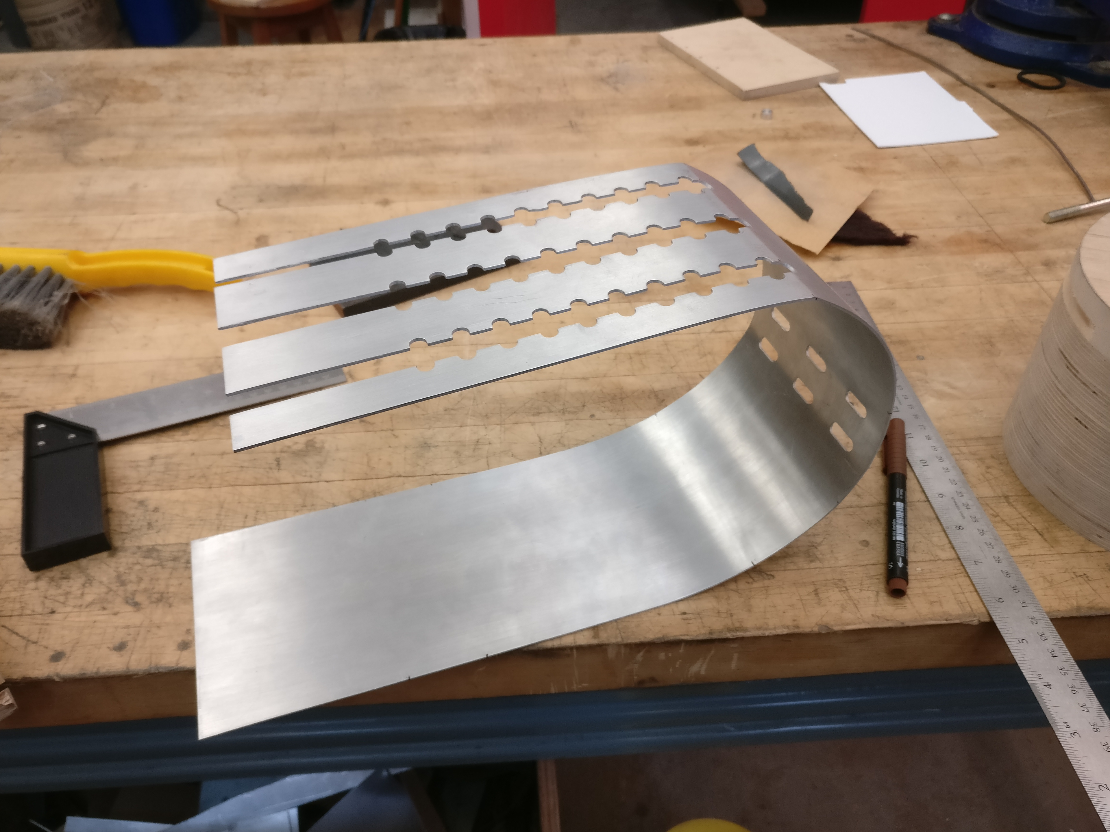 Large bend was made first on a jig