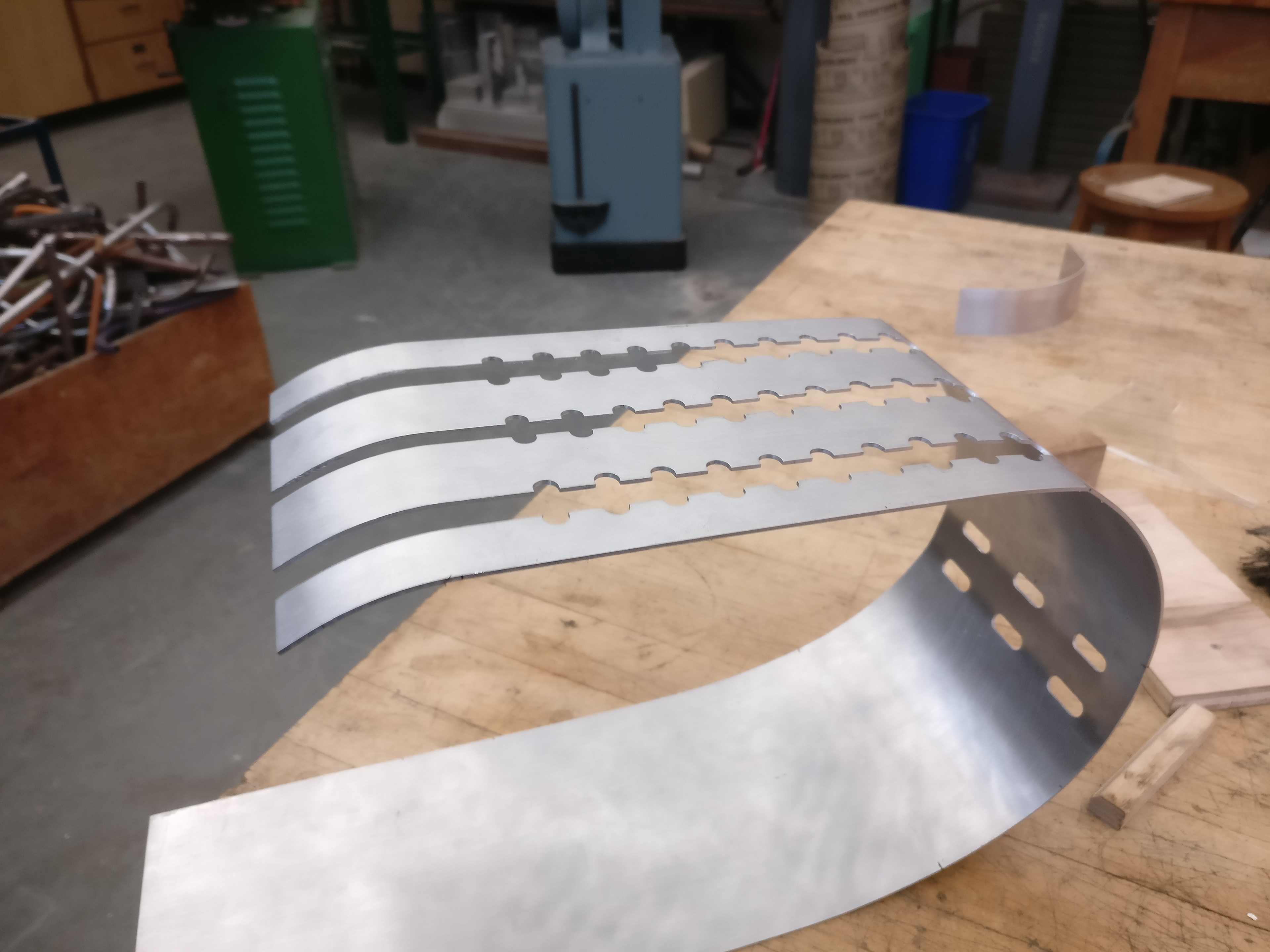 Smaller curve added at the slots' end