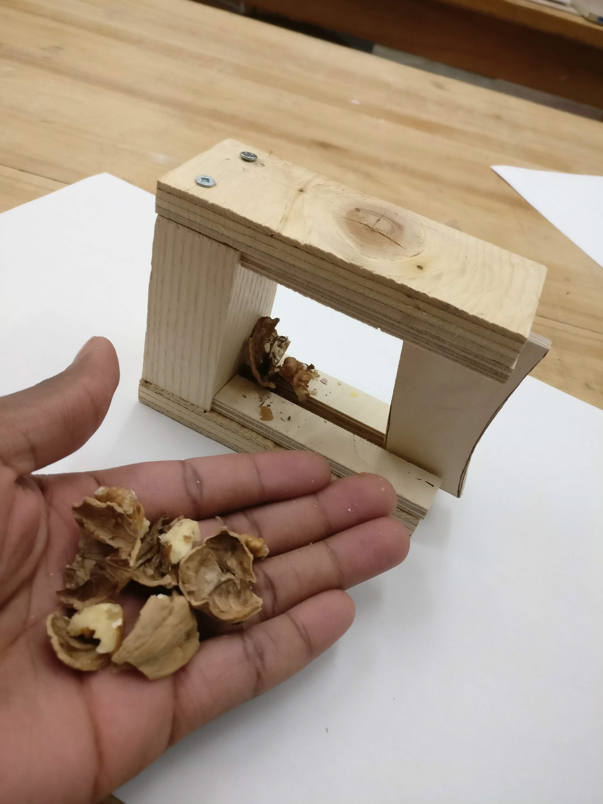 Flat blade crushed nuts...