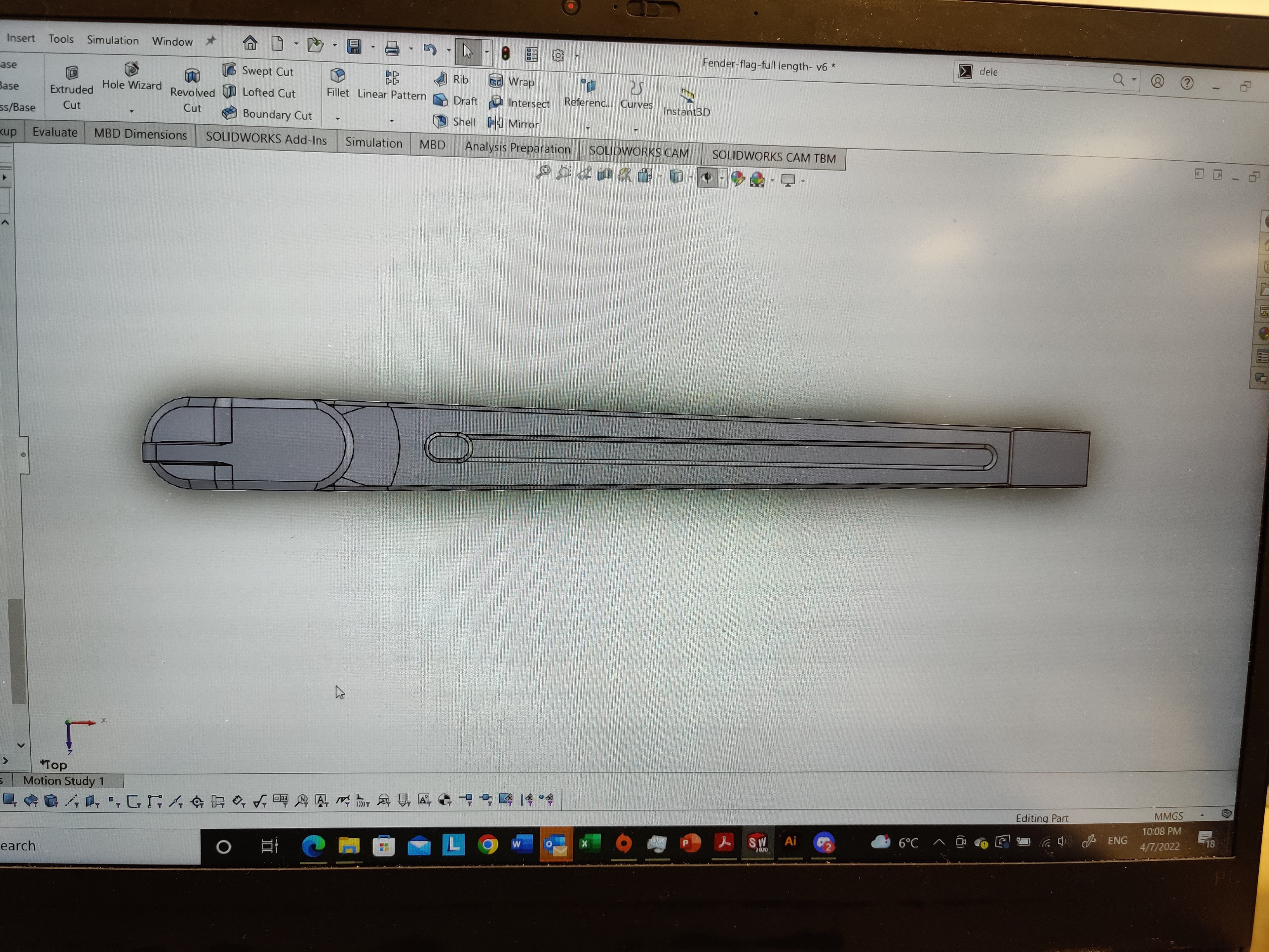 Solidworks modelling of the second model