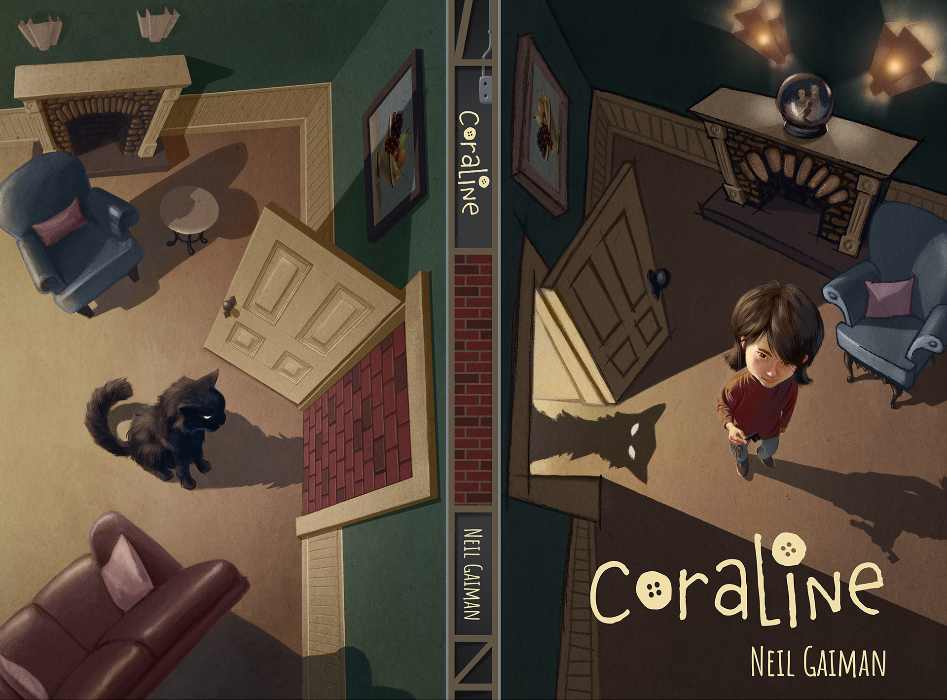 Coraline - Front and Back Book Cover