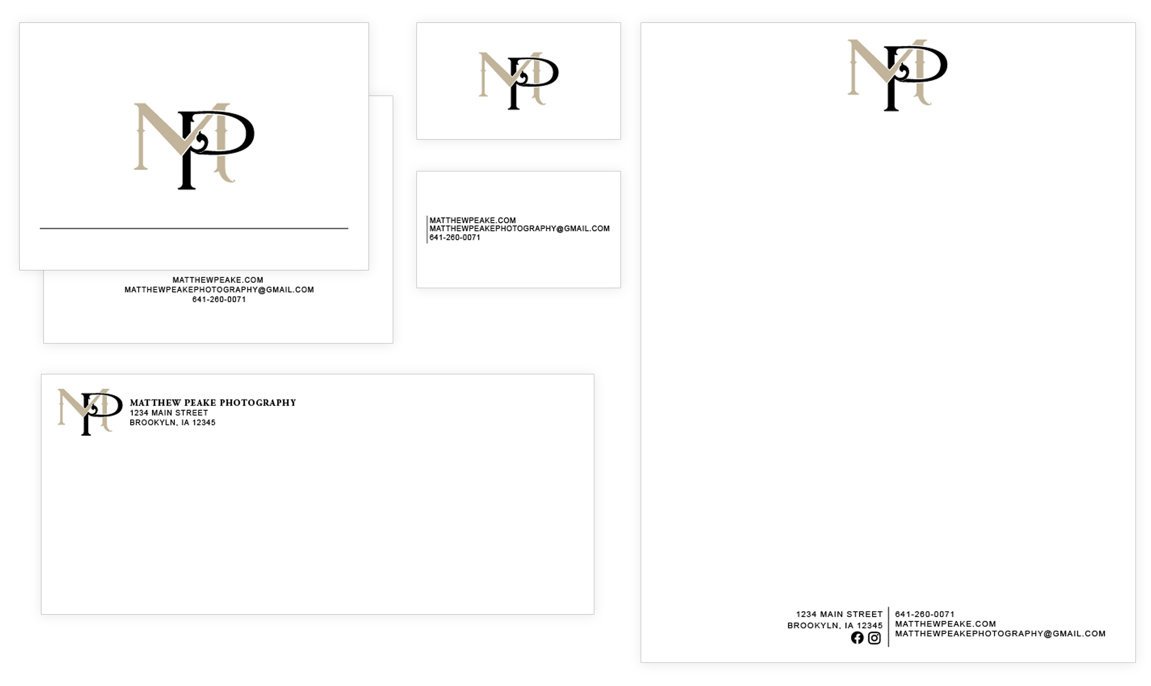 Logo And Letterhead for Matthew Peake Photography