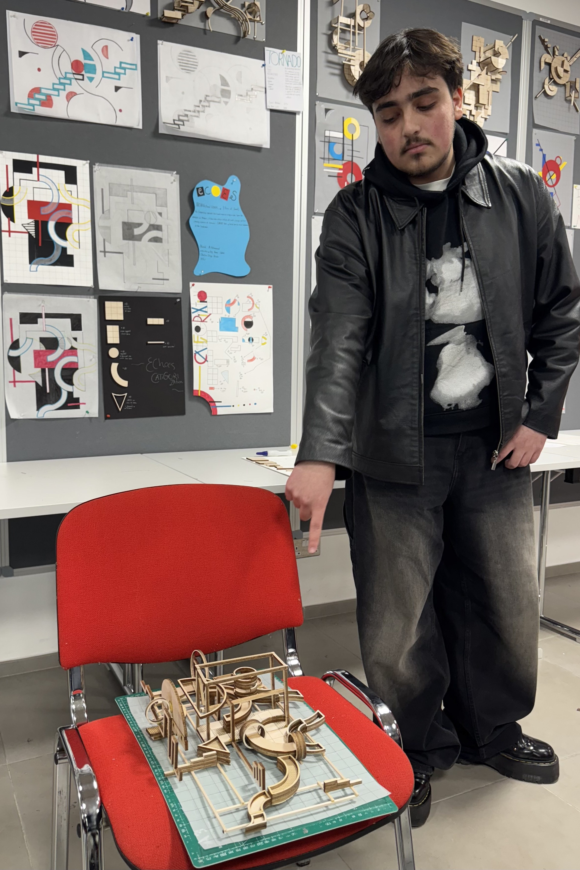 KHALED with his extremely intricate model