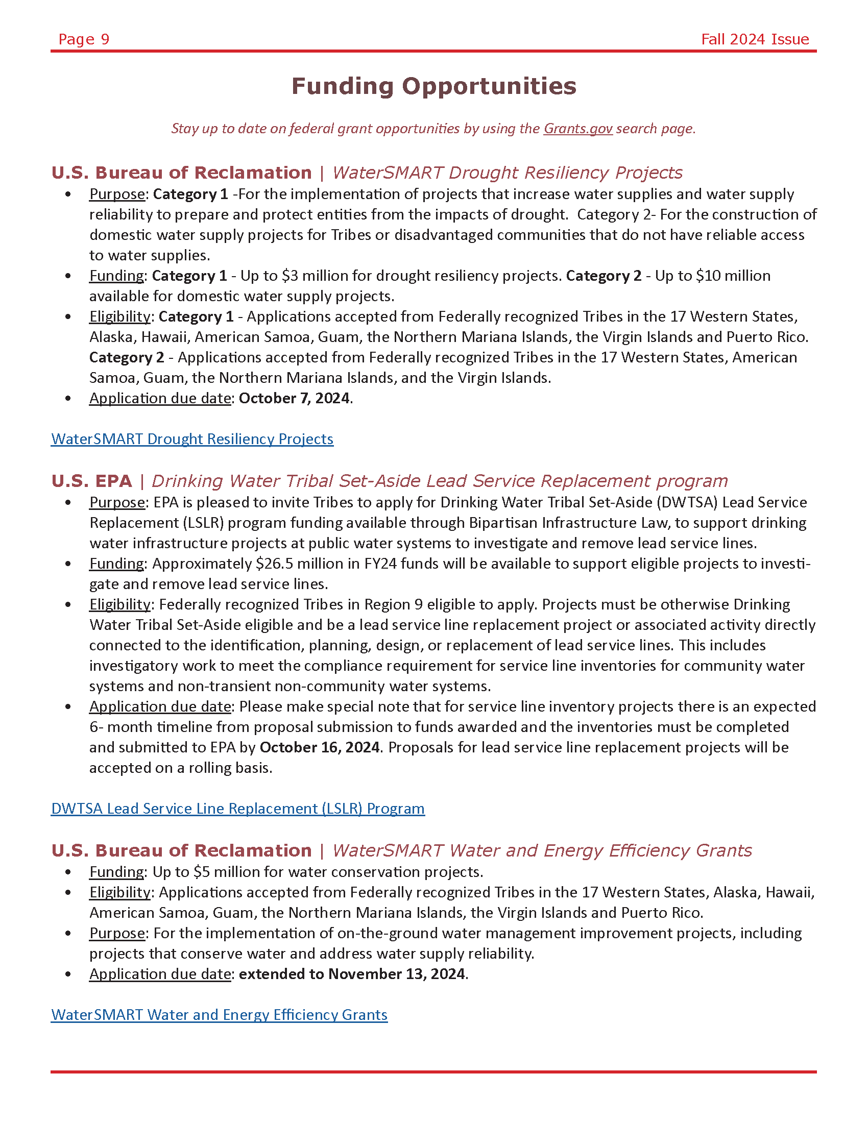 R9 Fall Tribal Newsletter