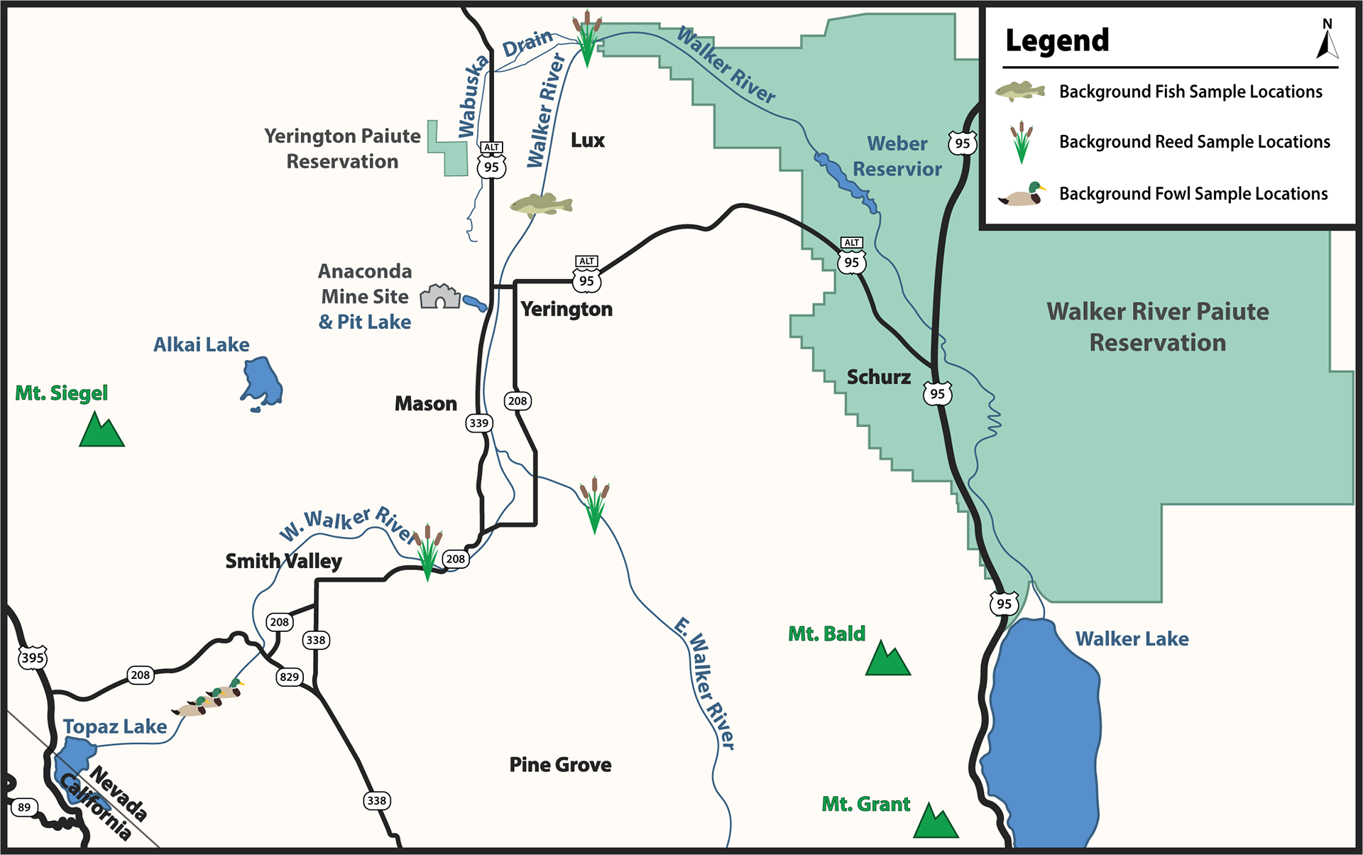 Anaconda Copper Mine Sampling Locations Maps