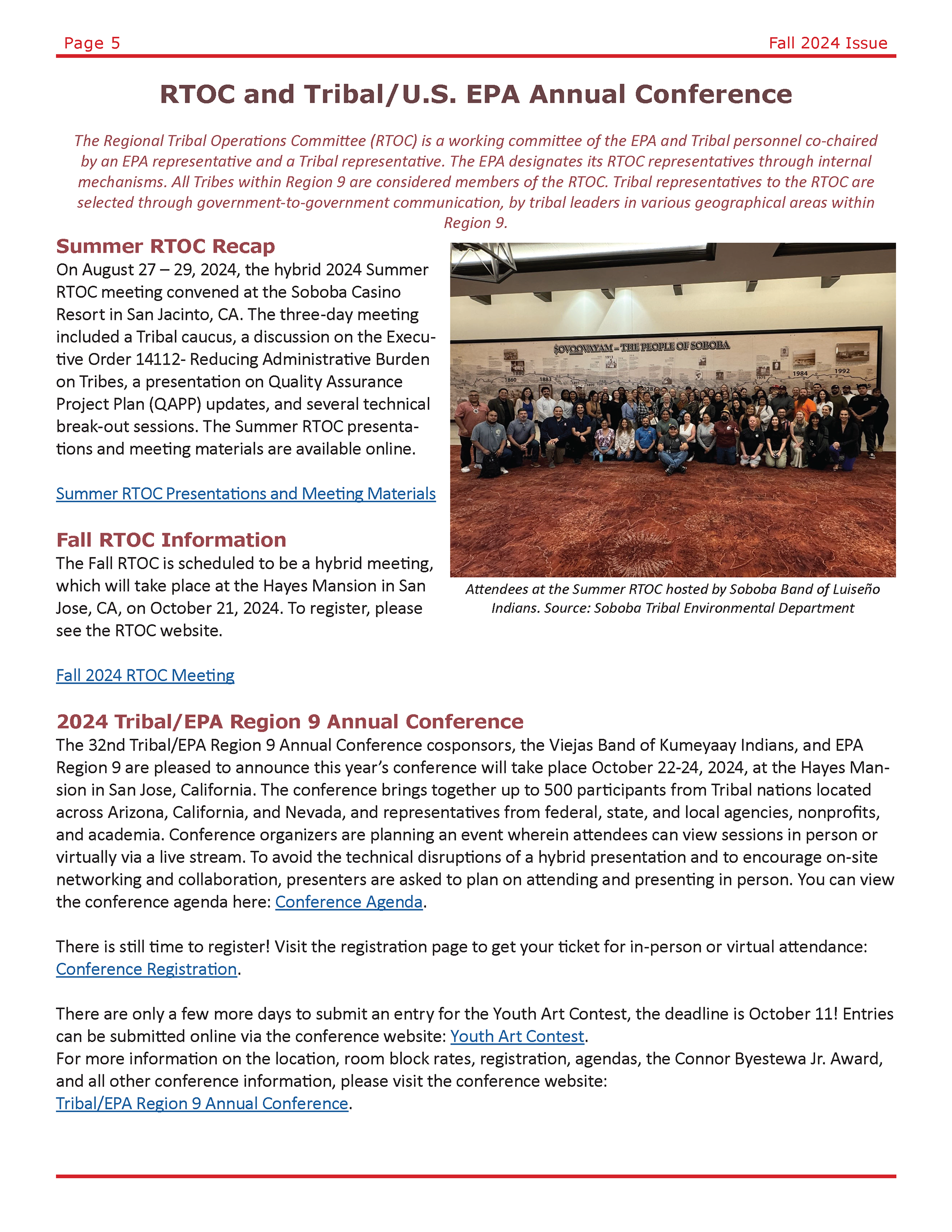 R9 Fall Tribal Newsletter