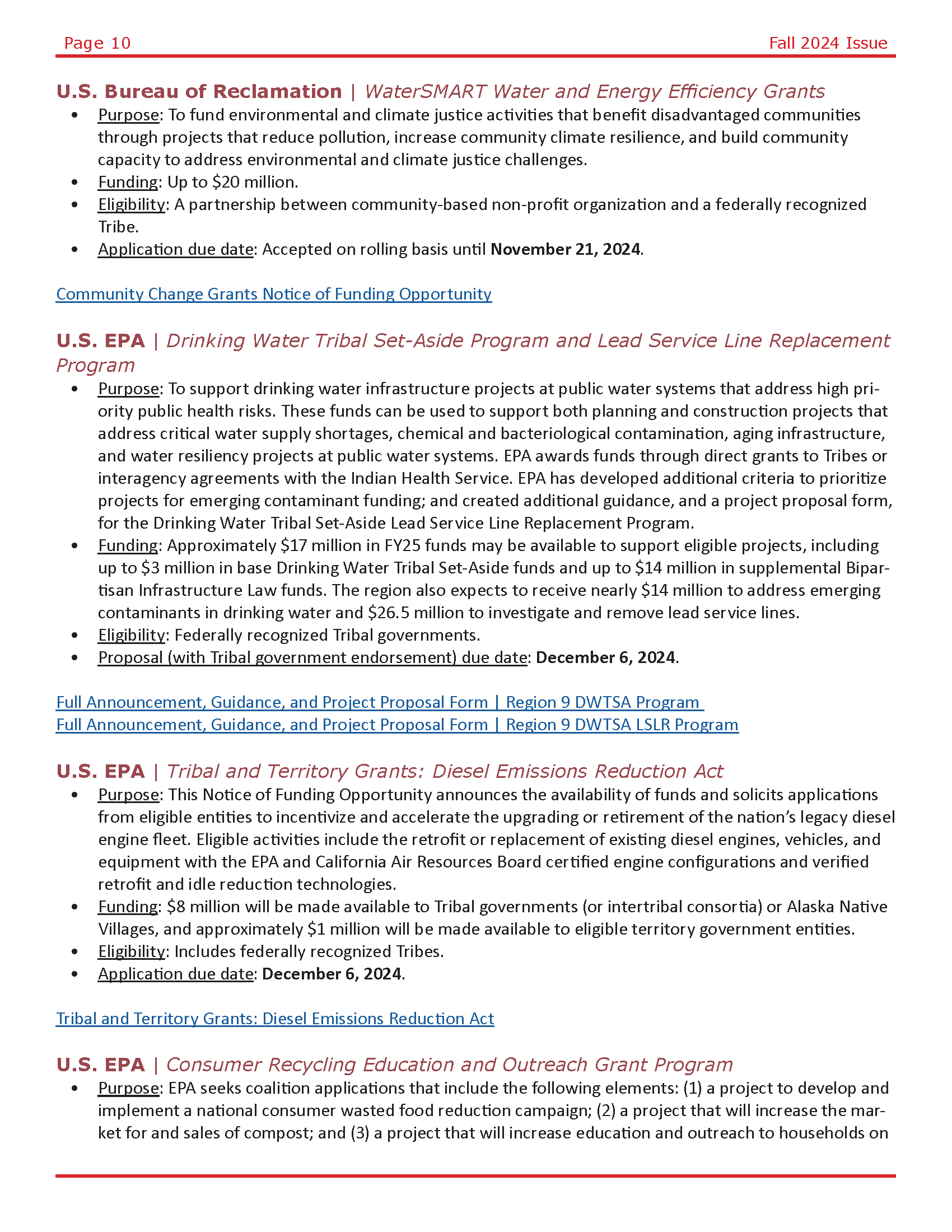 R9 Fall Tribal Newsletter