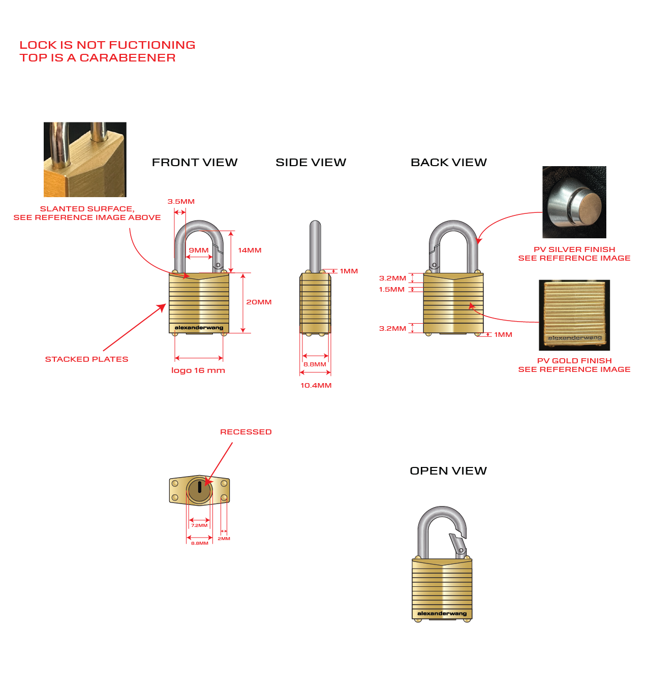 lock clip technical drawing