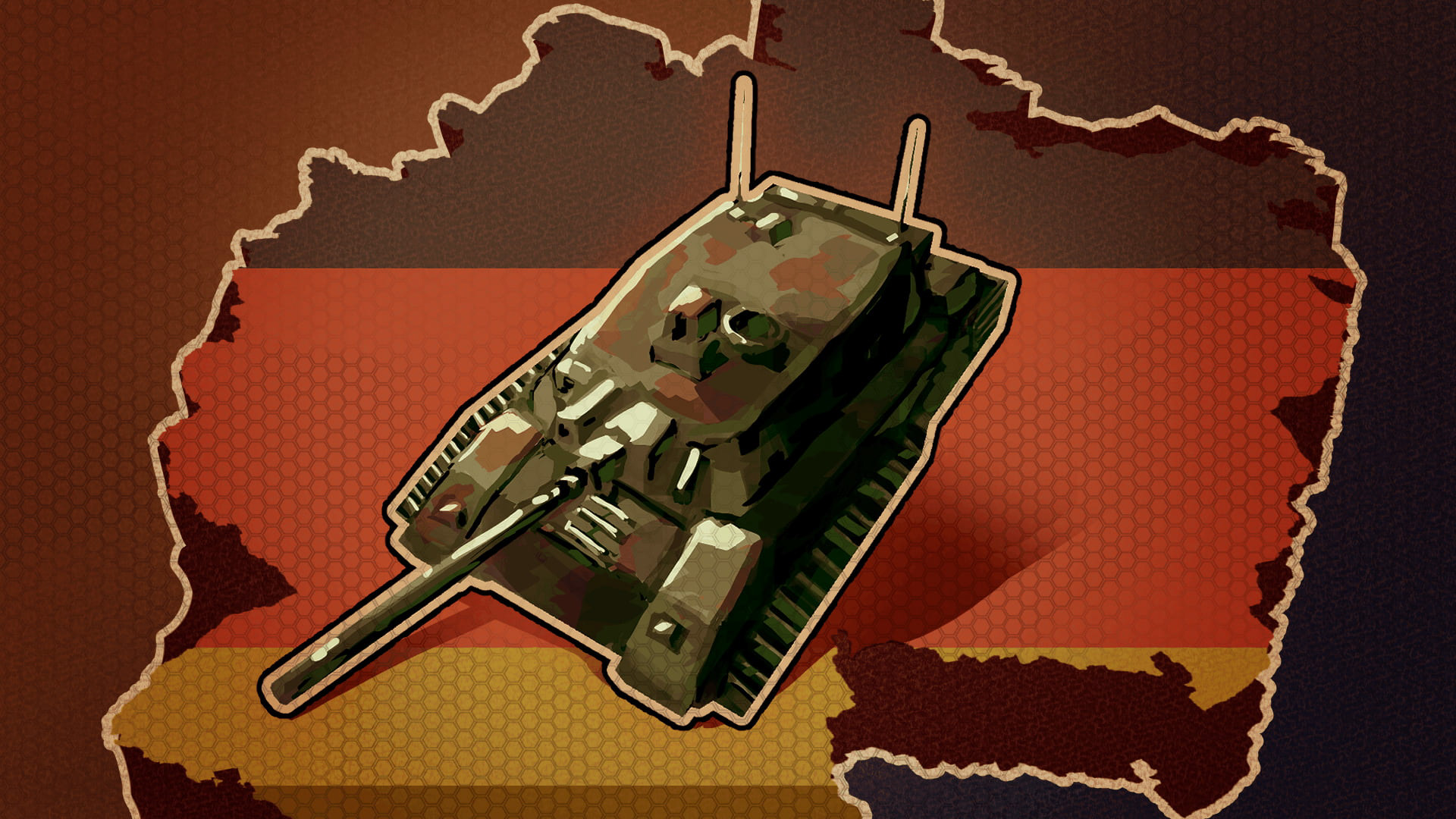 Part of a trading card collection I illustrated (a German Leopard 2A4)