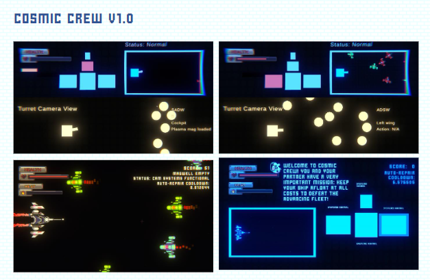 An early prototype of the digital game developed during the game jam.