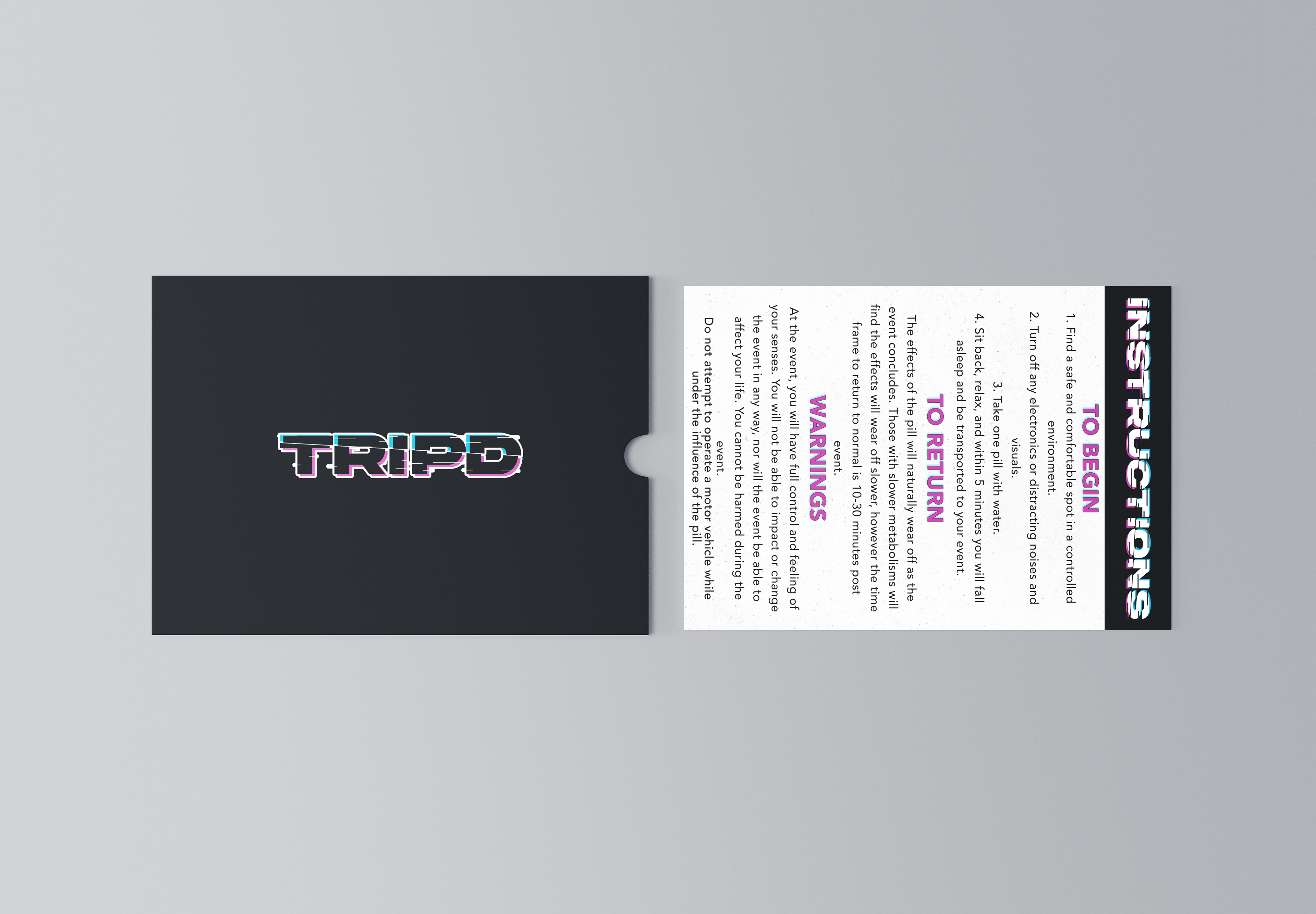 Instructions included in packaging