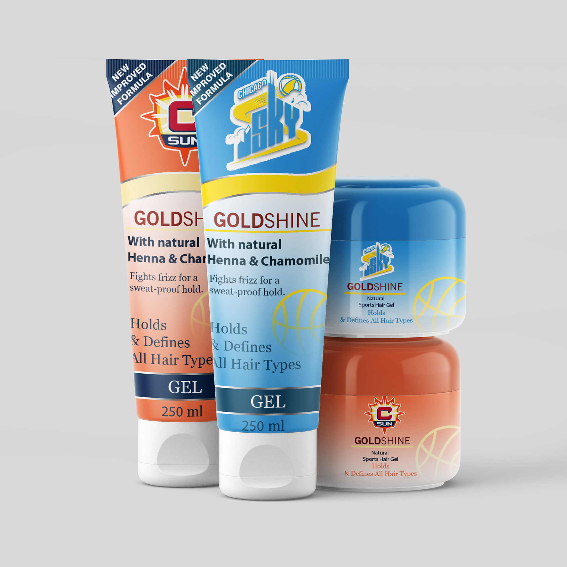Package designs created for a new sports licensing deal with the WNBA.