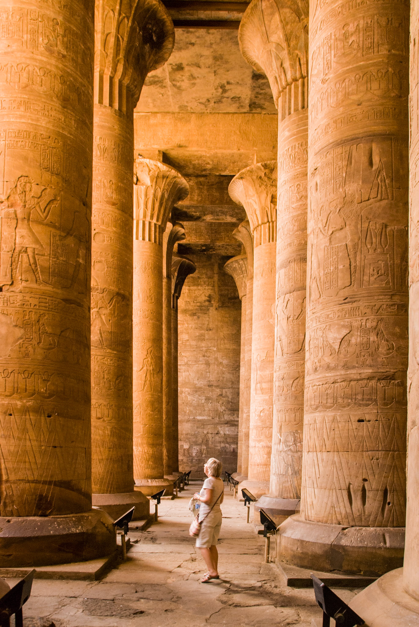 Inside the Hypostyle at Edfu
