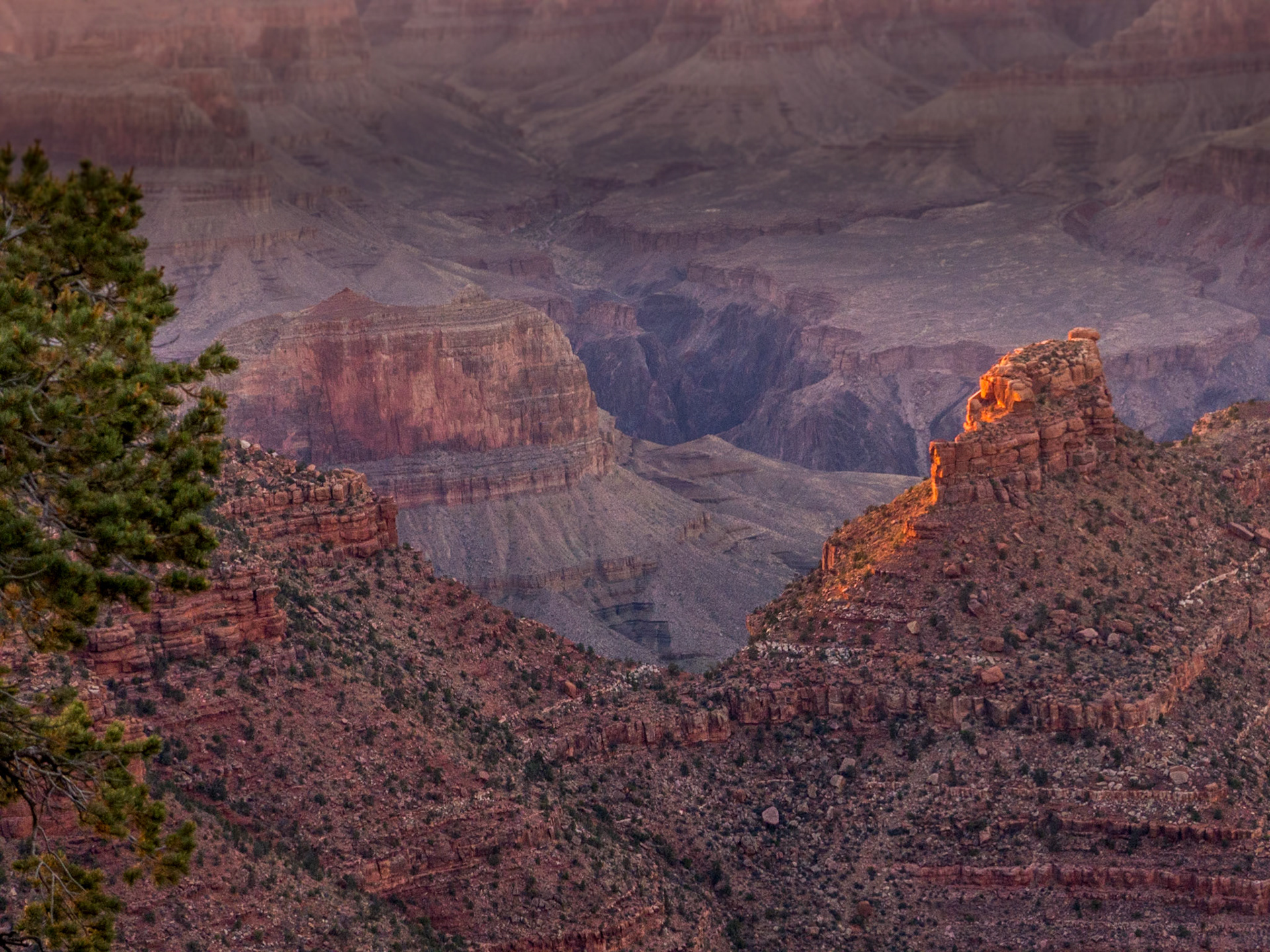 Sunset at Grand Canyon Village