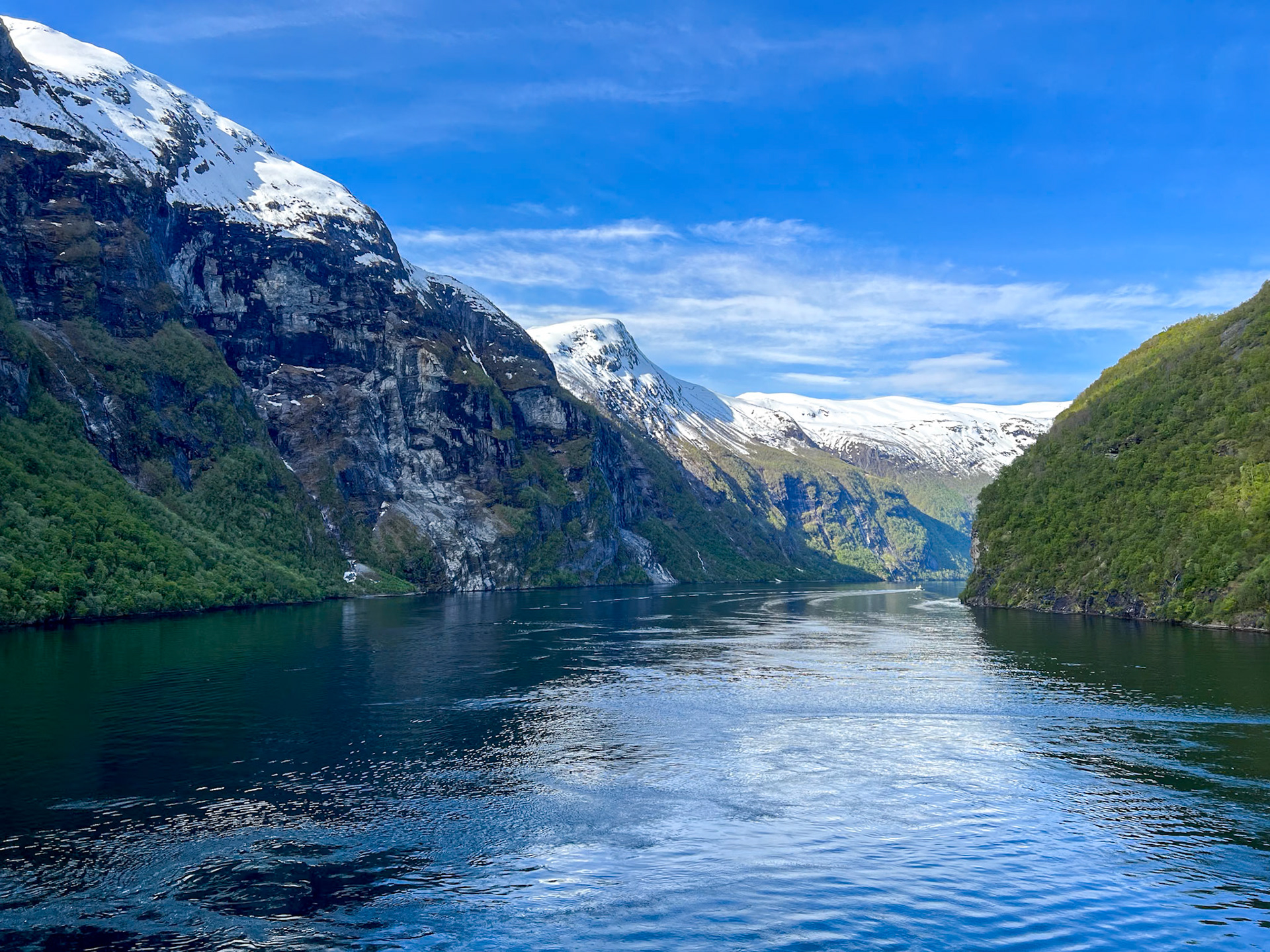 Scenic Geiranger Fjord.