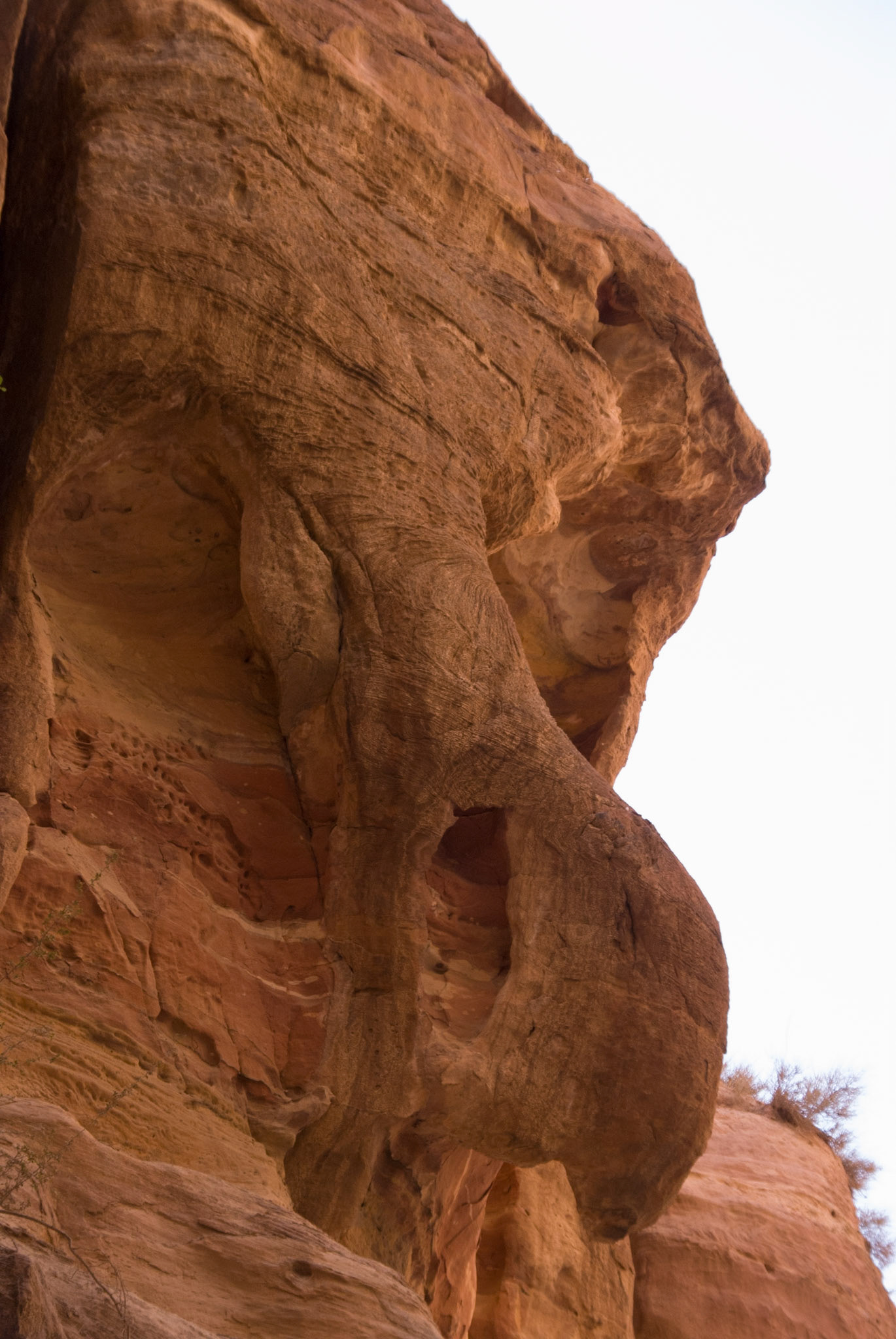 Erosion of the soft sandstone leaves natural sculptures in the rock