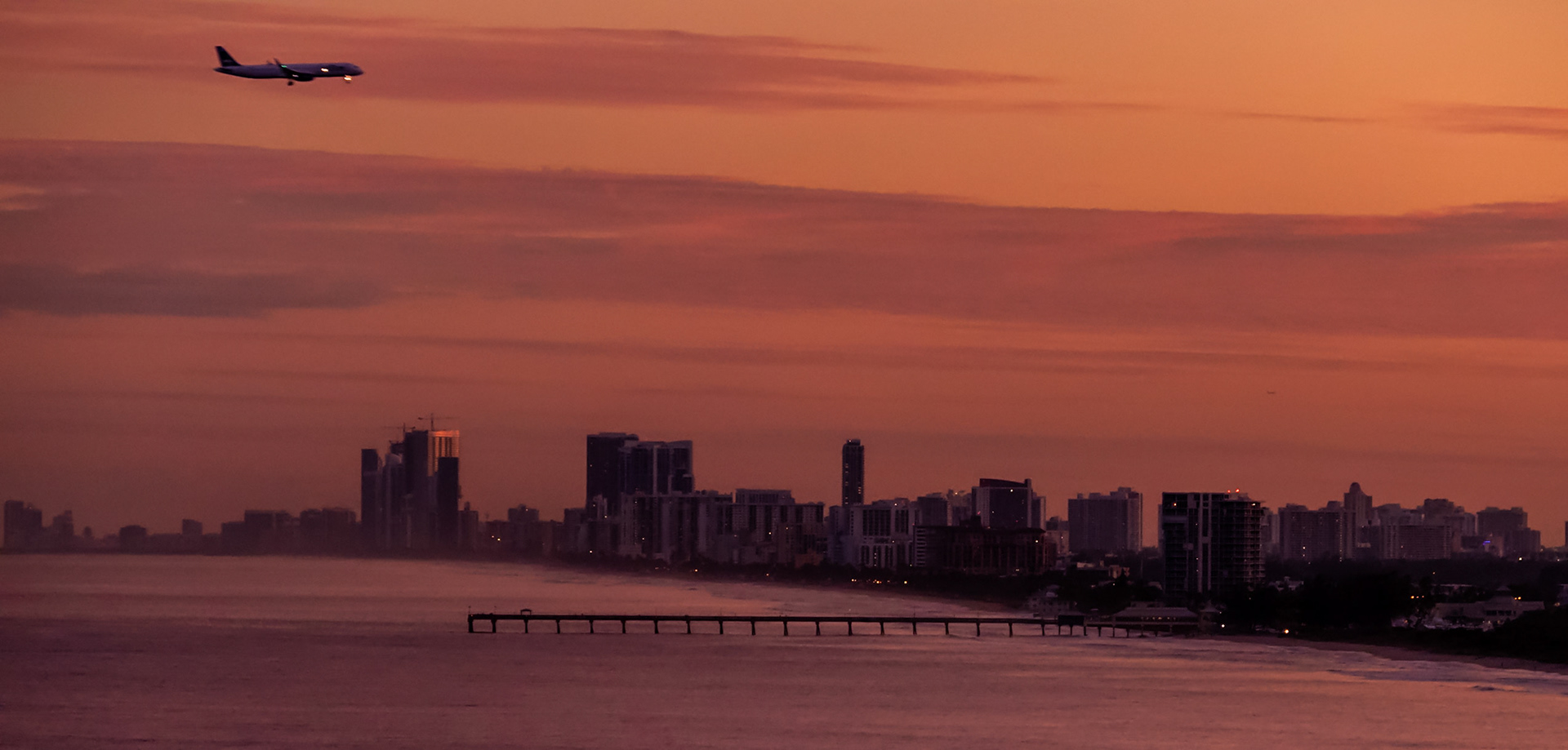 Dusk over Miami City