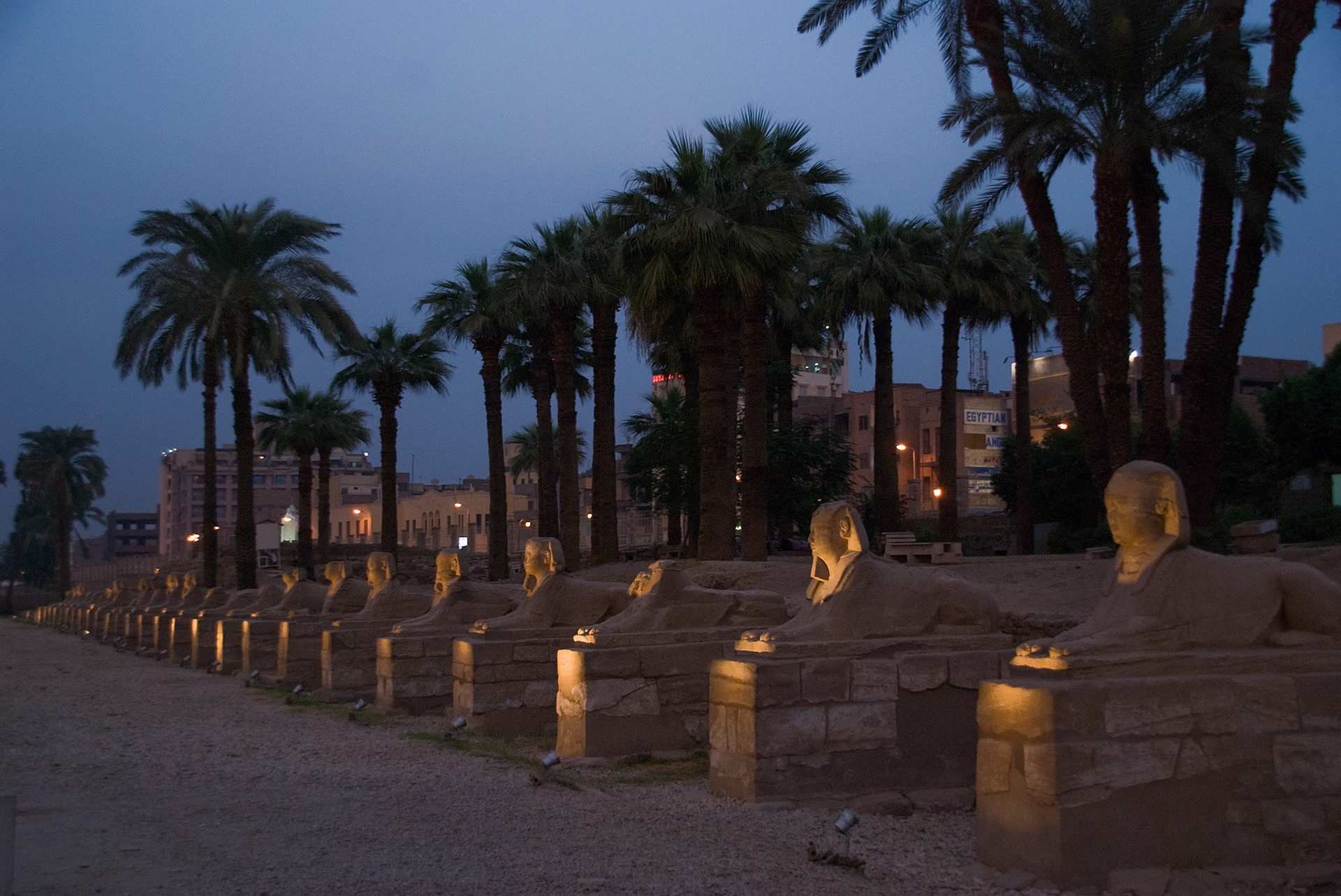 The complete avenue, linking Luxor to Karnak has since being excavated