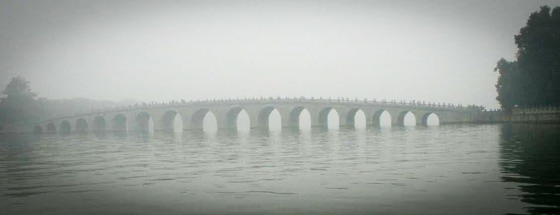 A Misty Morning in Beijing's Summer Palace Gardens