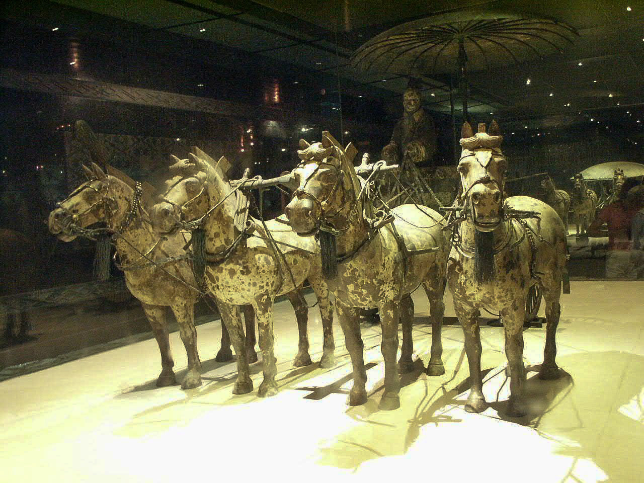Horses recovered from the terracotta warrior pits at Xi'an